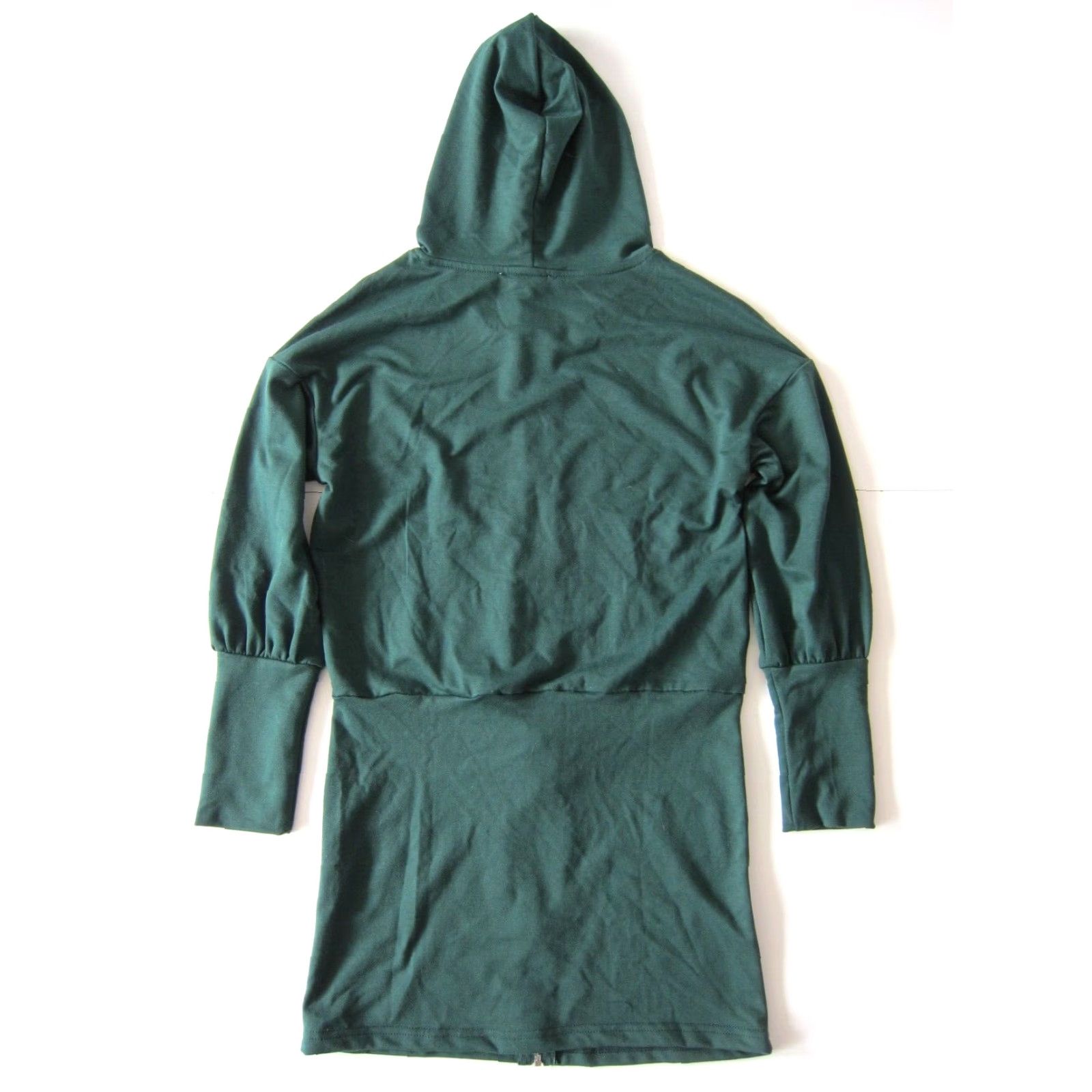 Vintage Grace Karin NWT Green Jersey Long Hooded Full Zipper Hoody Sweatshirt Small Women Hoodie Zip Size S / US 4 / IT 40 - 2 Thumbnail