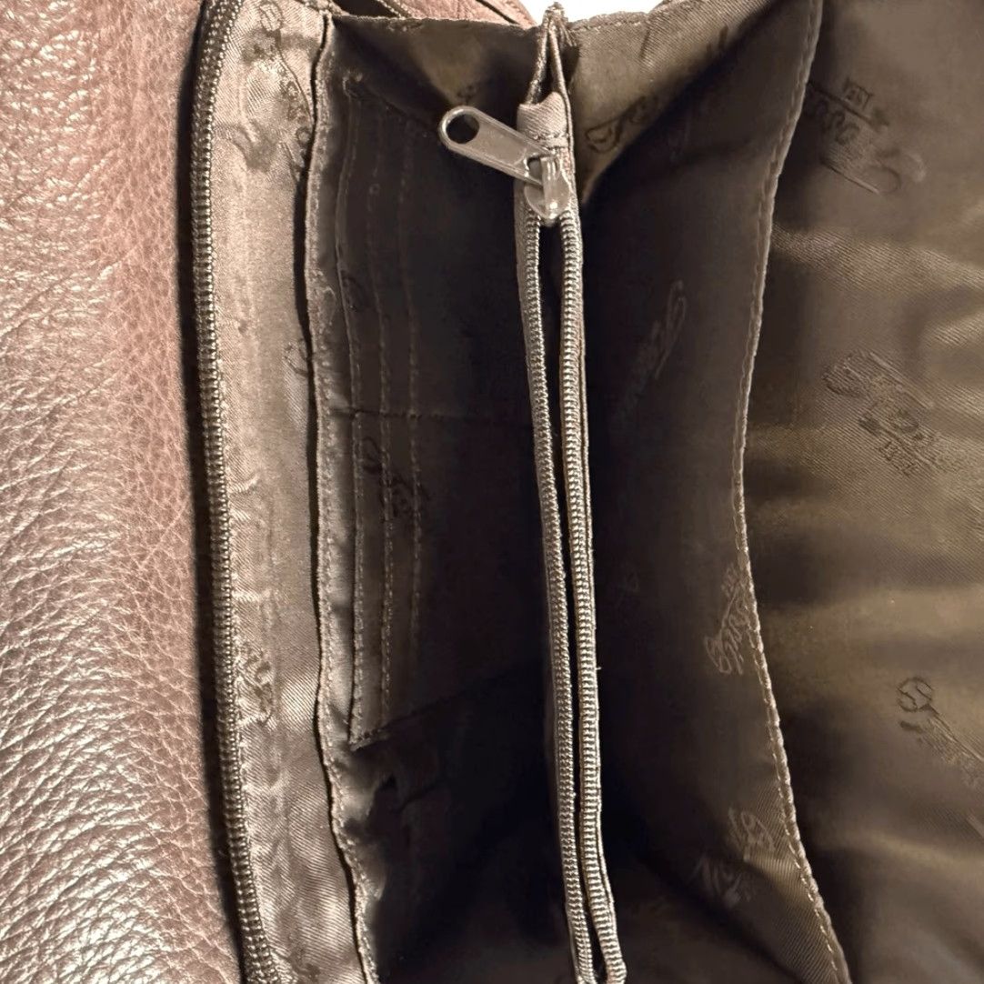 Fossil Fossil Women Crossbody Purse Leather Flap Over Zipper Compartment Brown Medium Brown Leather Womens Crossbody Bag Size ONE SIZE - 4 Thumbnail