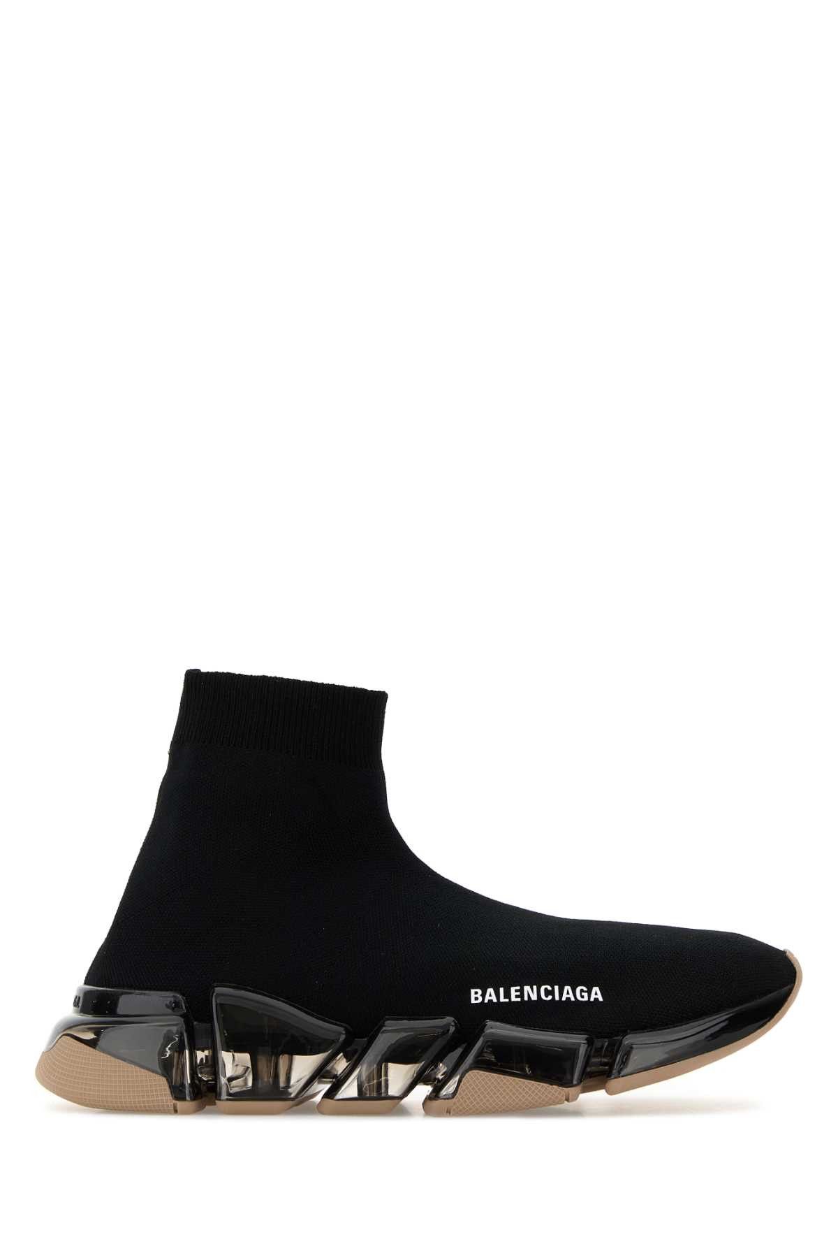 Balenciaga Black Stretch Fabric Speed 2.0 Sneakers Size US 10 / IT 40 - 1 Thumbnail