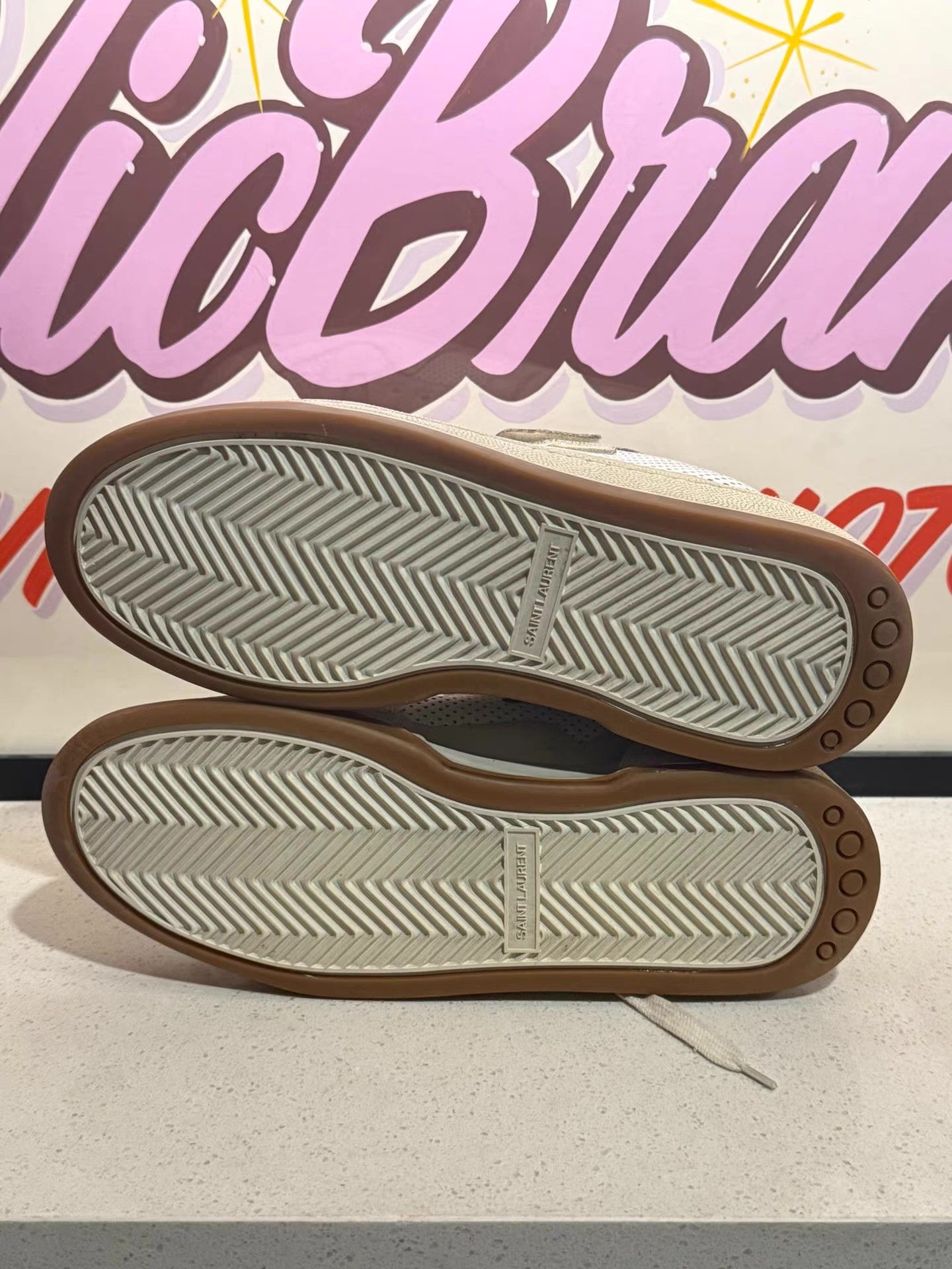 Saint Laurent Paris SAINT LAURENT SL24 men's low-top fashion sneakersＱ20 Size US 6.5 / EU 39-40 - 4 Thumbnail