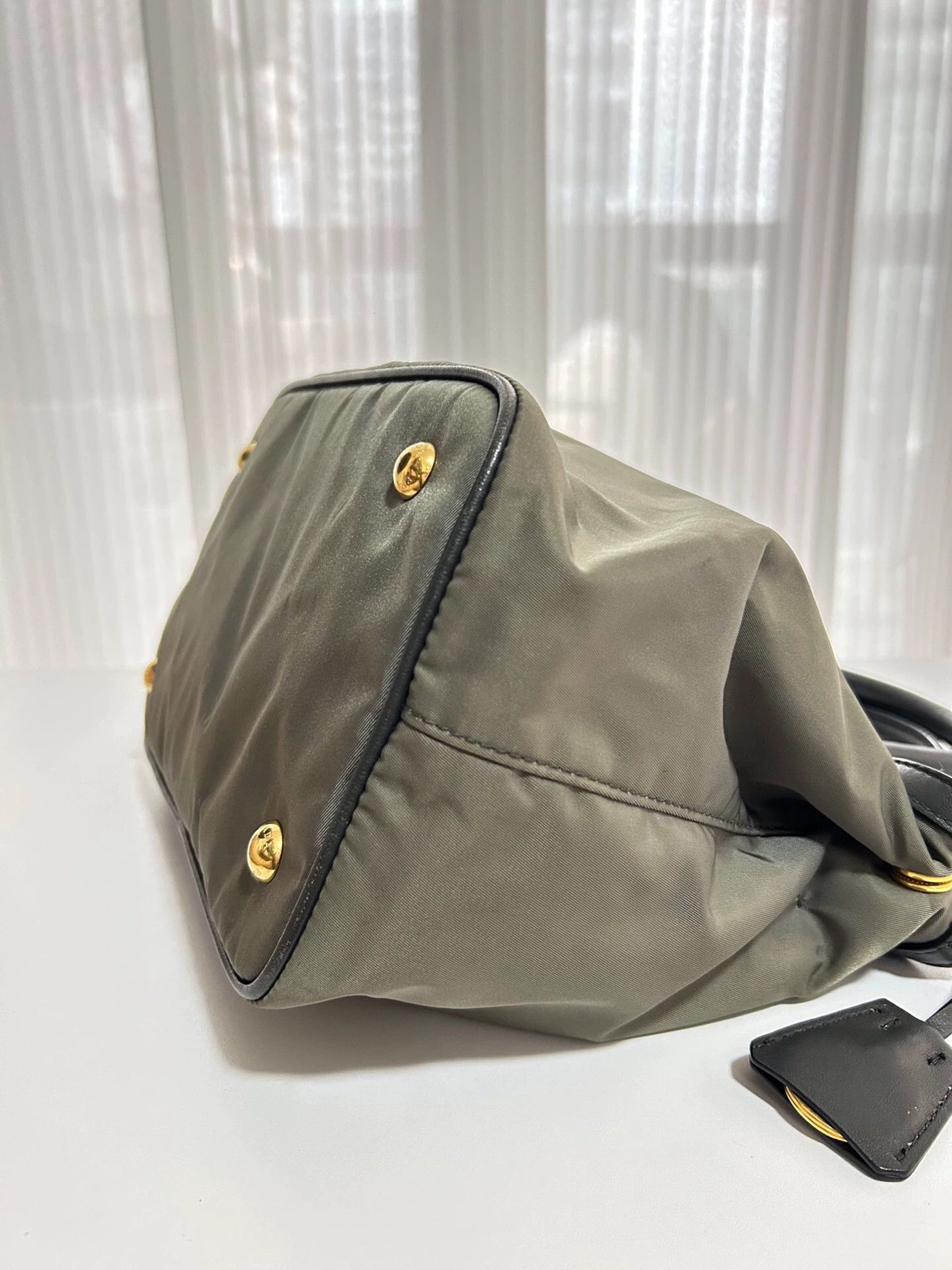 Prada PRADA Olive Green Small Nylon Tote Size ONE SIZE - 3 Thumbnail