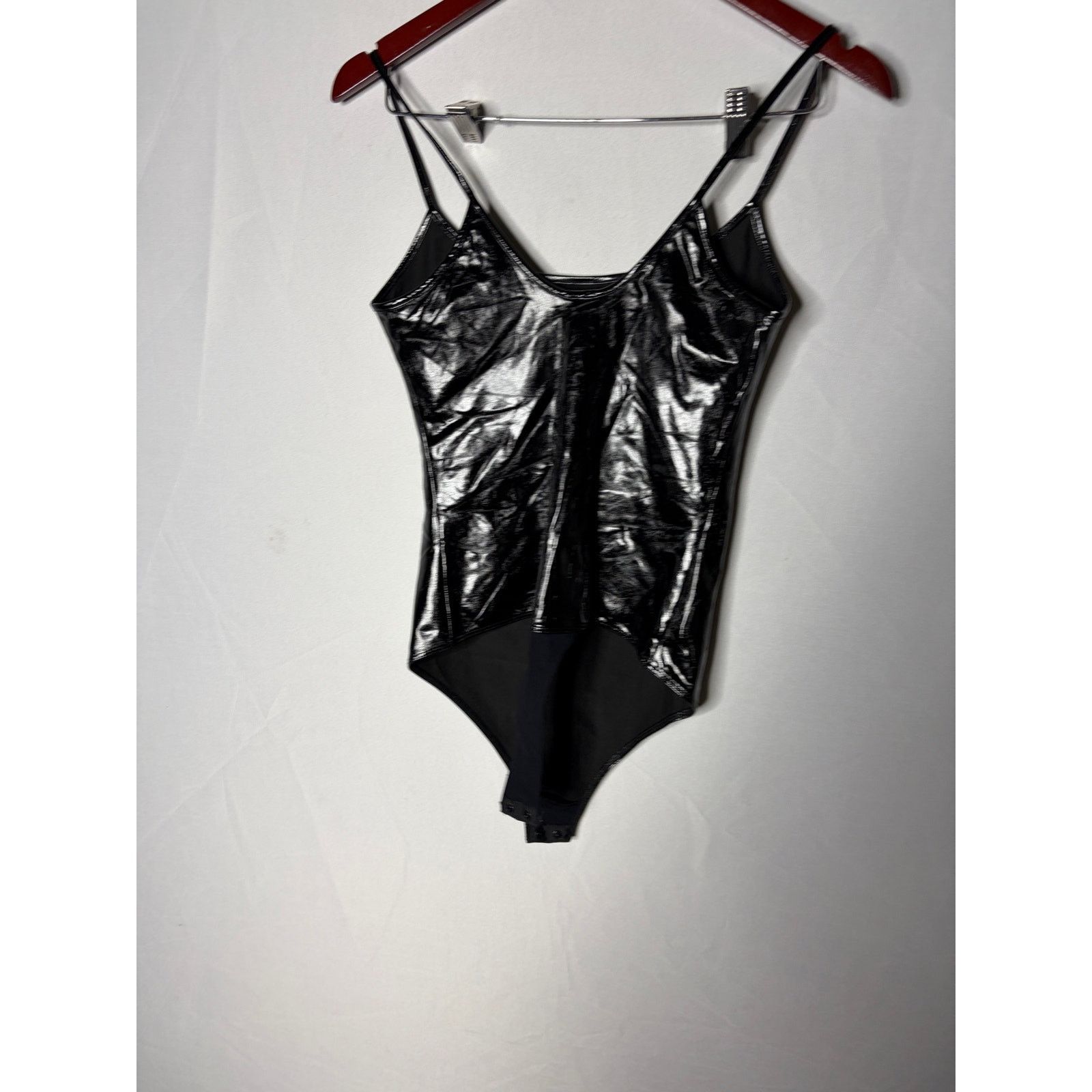 ALIX NYC Alix NYC Reeve Vinyl Bodysuit in Black Sz S Size S / US 4 / IT 40 - 4 Thumbnail