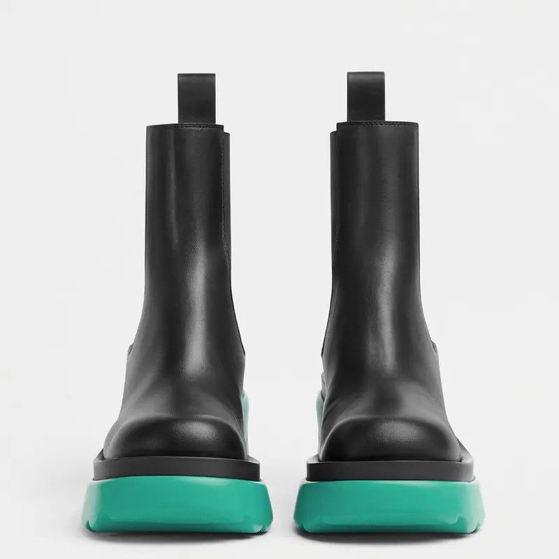 Bottega Veneta o1n1vont1225 Flash Boots in Black/Blue Size US 10.5 / IT 40.5 - 2 Thumbnail