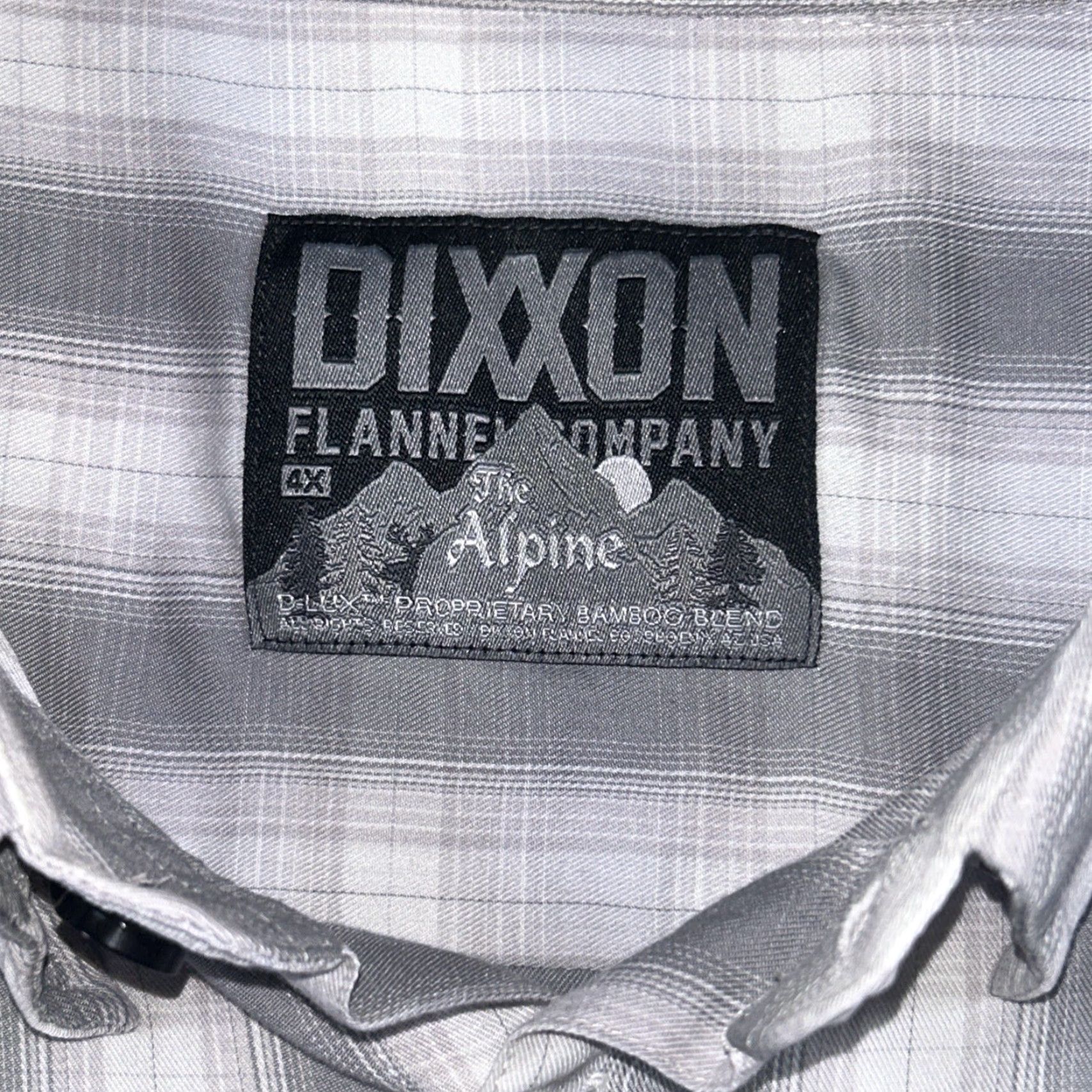 Vintage Dixxon Flannel Company Shirt Mens 4XL The Alpine Gray Plaid Bamboo Blend Shirt Size US XXL / EU 58 / 5 - 4 Thumbnail