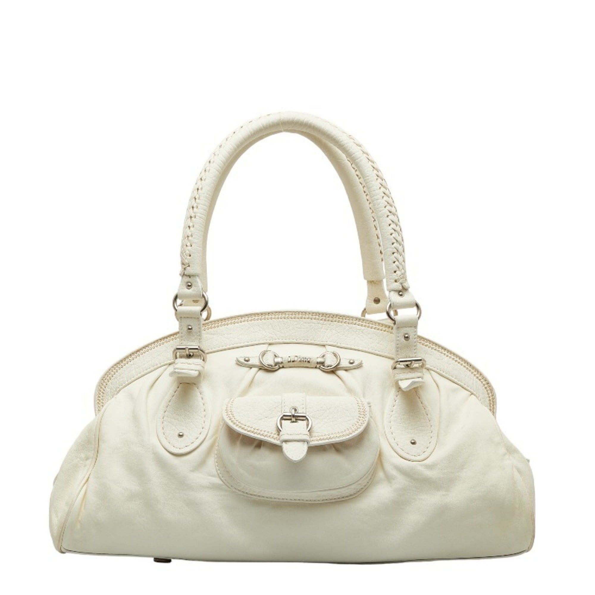 image of Christian Dior Dior Handbag White Leather Ladies, Women's