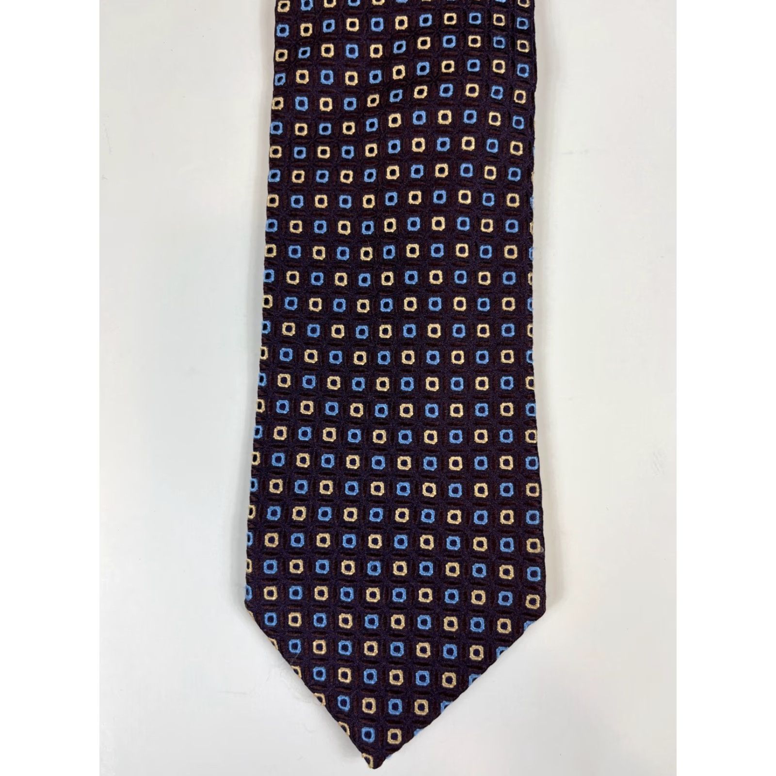 Ermenegildo Zegna Ermenegildo Zegna Tie Mens Geometric Multicolor Silk Made in Italy 57"-60" Classic 3.5" Width Adult Size ONE SIZE - 3 Thumbnail