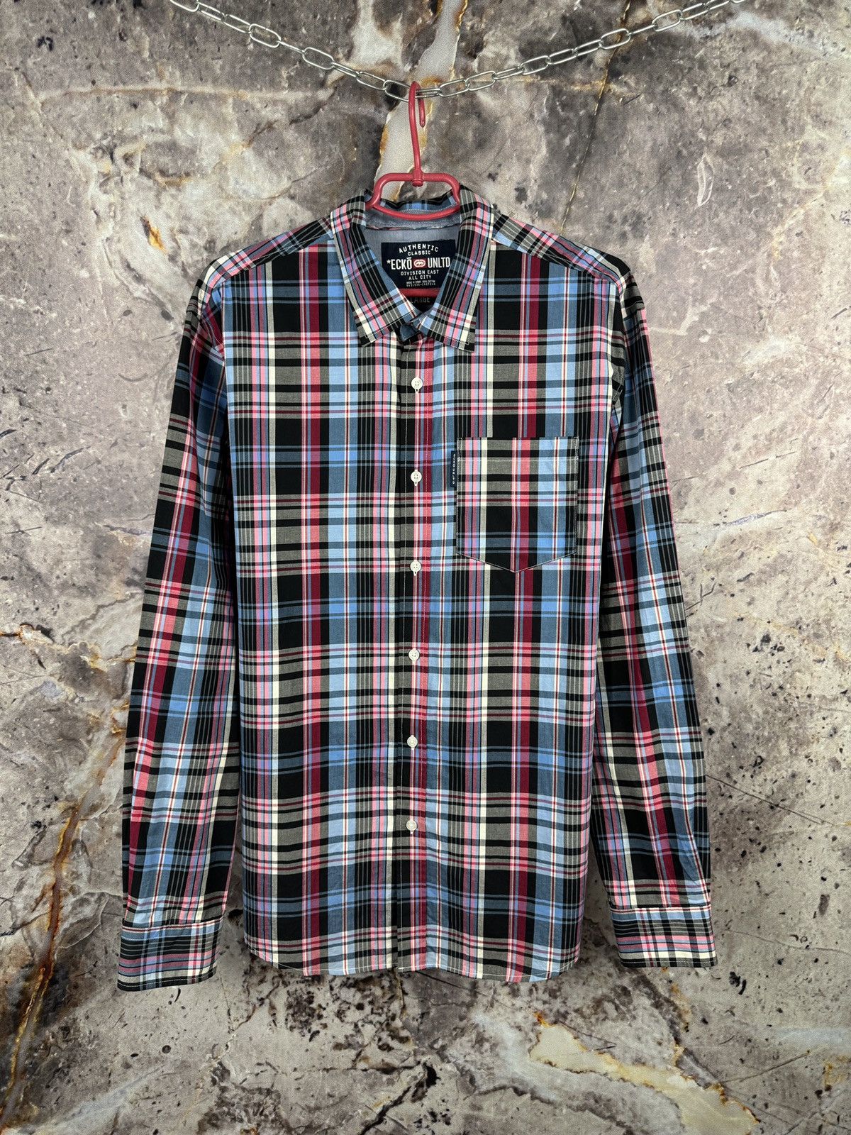 Ecko Unltd. Ecko Unltd. Plaid Button-Up Shirt Long Sleeve Casual Mens Size US L / EU 52-54 / 3 - 1 Thumbnail