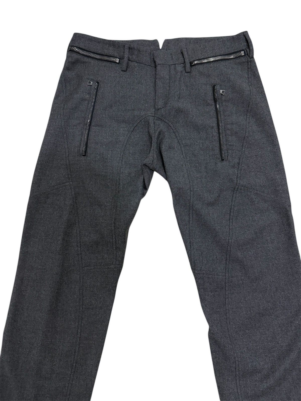 Designer × Neil Barrett NEIL BARRET DESIGN WOOL TECHNICAL ZIP TROUSERS Size US 34 / EU 50 - 2 Thumbnail