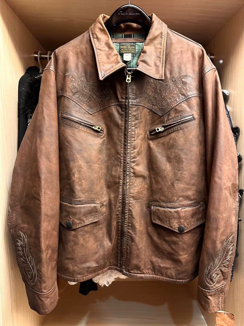 RRL Ralph Lauren RRL Ralph Lauren Western retro embroidery vintage men's le Size US XL / EU 56 / 4 - 3 Thumbnail