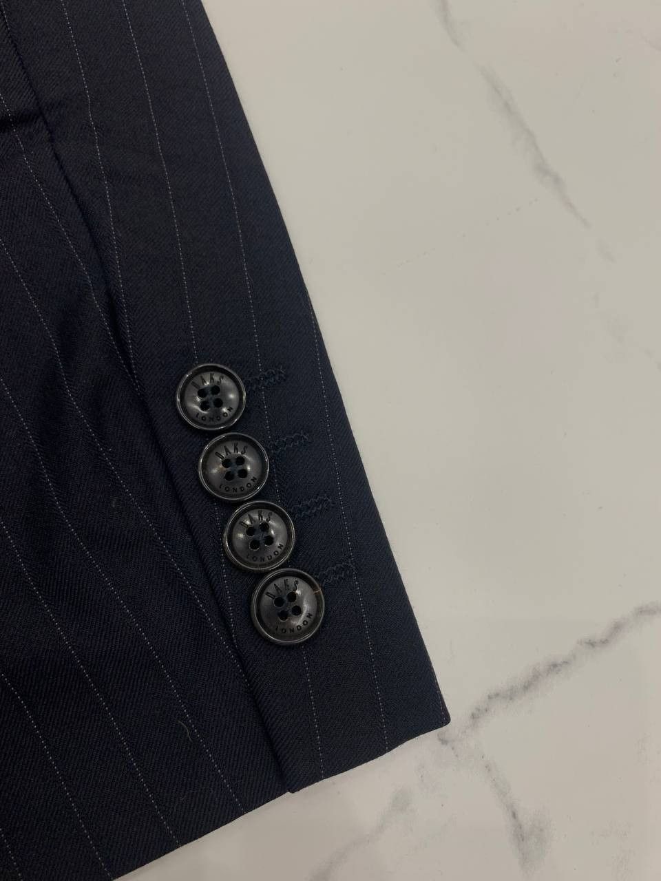 DAKS 🔥DAKS Men's Black Wool Single Breasted Suit Blazer Jacket Size 38R - 6 Thumbnail