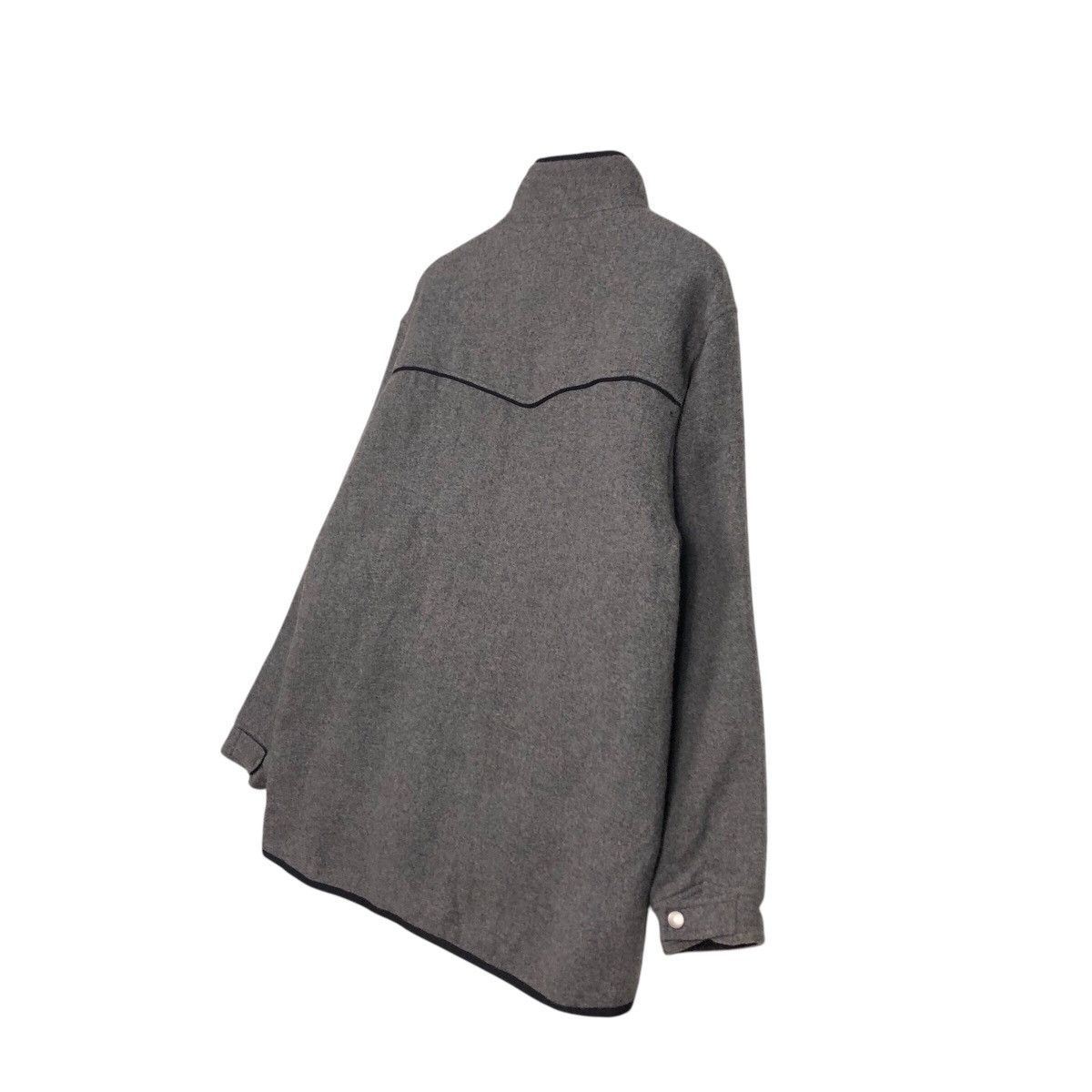 Japanese Brand 📌Rich Grey Wool Zipper Biker Jacket Depleted Issey Miyake Size US M / EU 48-50 / 2 - 11 Thumbnail