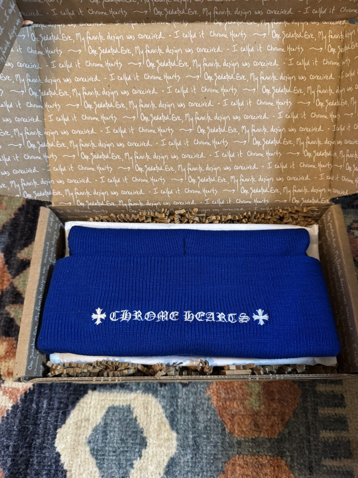 Chrome Hearts CHROME HEARTS BLUE WATCH CAP BEANIE ONLINE EXCLUSIVE Size ONE SIZE - 2 Thumbnail