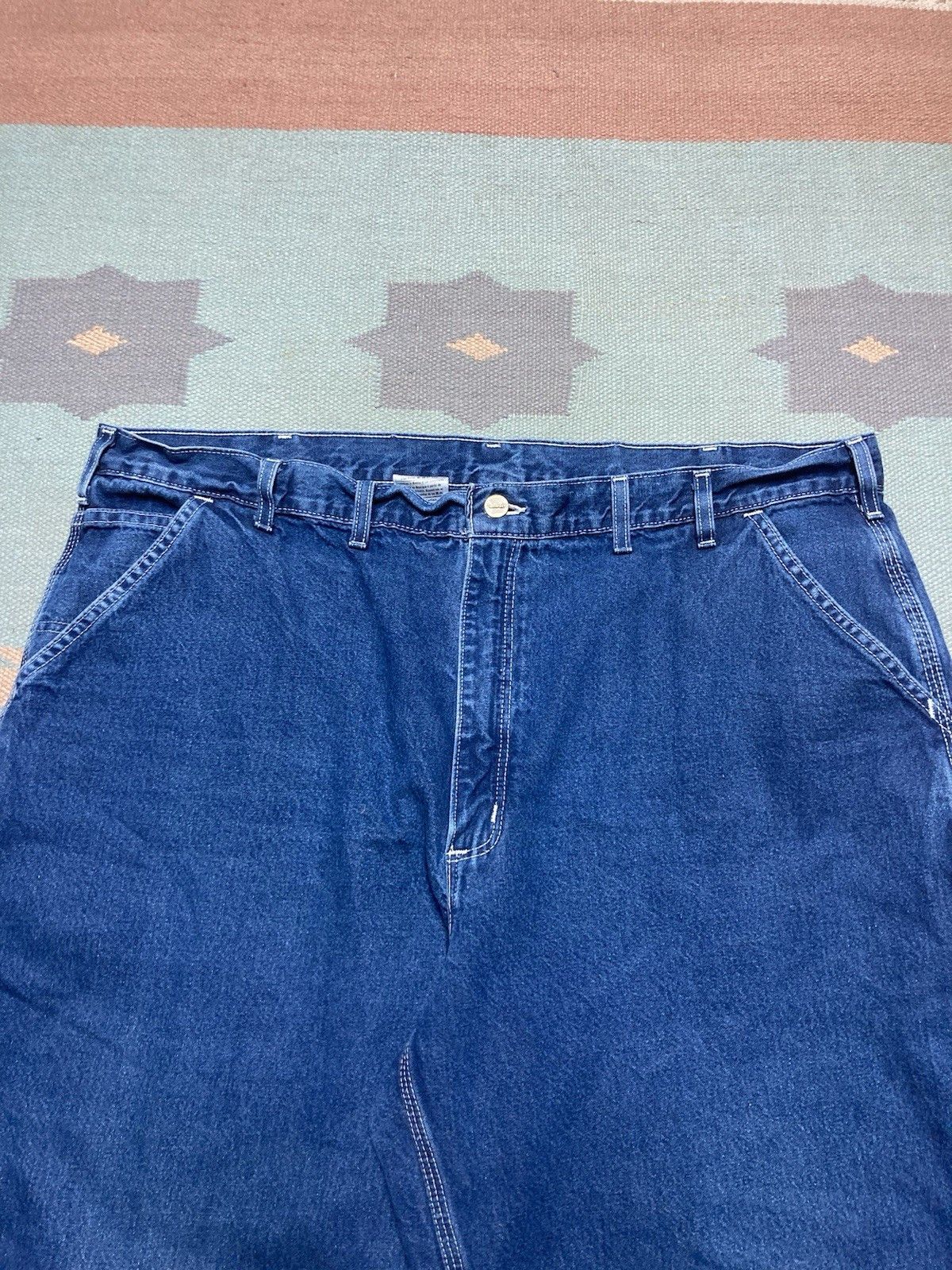 Vintage carhartt denim carpenter jeans B13 DST straight dungar 42x30 Size US 42 / EU 58 - 5 Thumbnail
