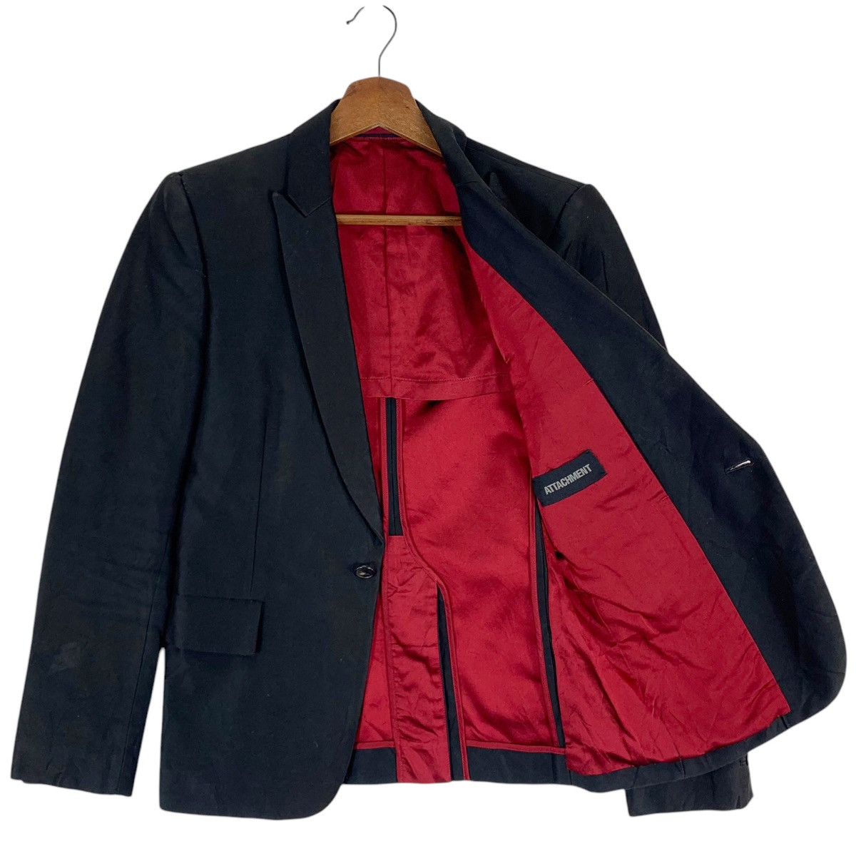 Attachment VINTAGE ATTACHMENT KAZUYUKI KUMAGAI BLACK COAT BLAZER Size US S / EU 44-46 / 1 - 5 Thumbnail