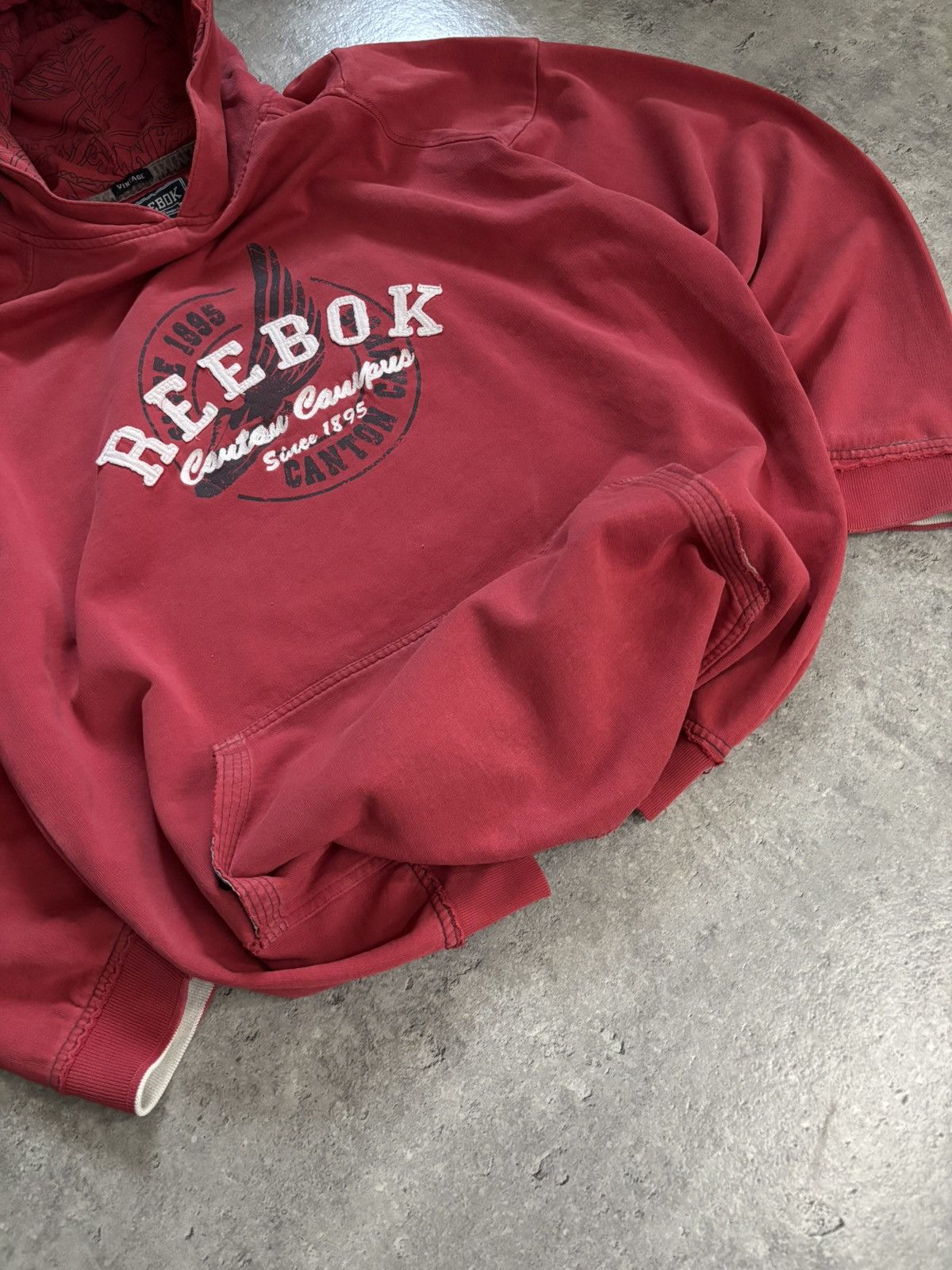 Reebok Reebok Red Vintage Drop Hoodie XXL Streetwear Size US XXL / EU 58 / 5 - 5 Thumbnail
