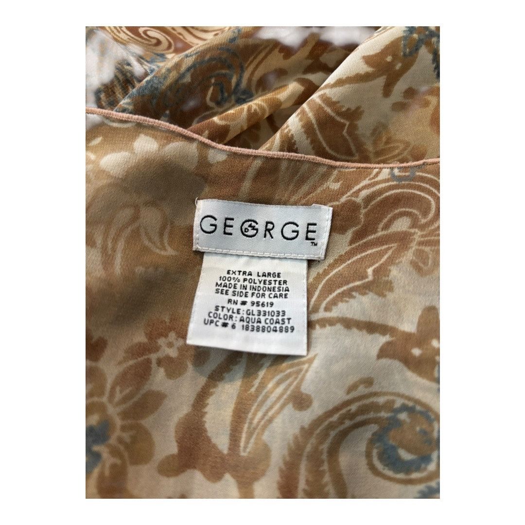 George George Brown Paisley Sheer Blouse Size XL Size XL / US 12-14 / IT 48-50 - 3 Thumbnail