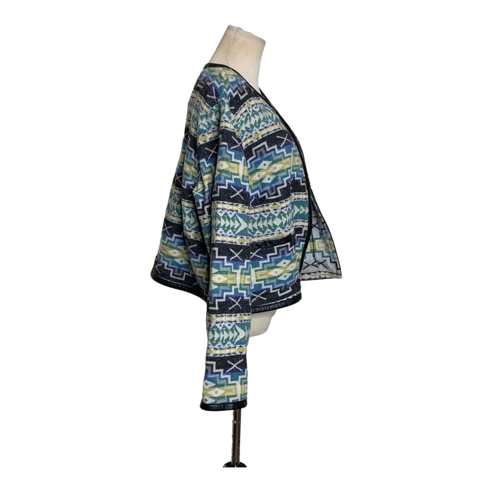 Pendleton Pendleton Blue Green Southwest Wool Cropped Shrug Jacket XL Size XL / US 12-14 / IT 48-50 - 6 Thumbnail