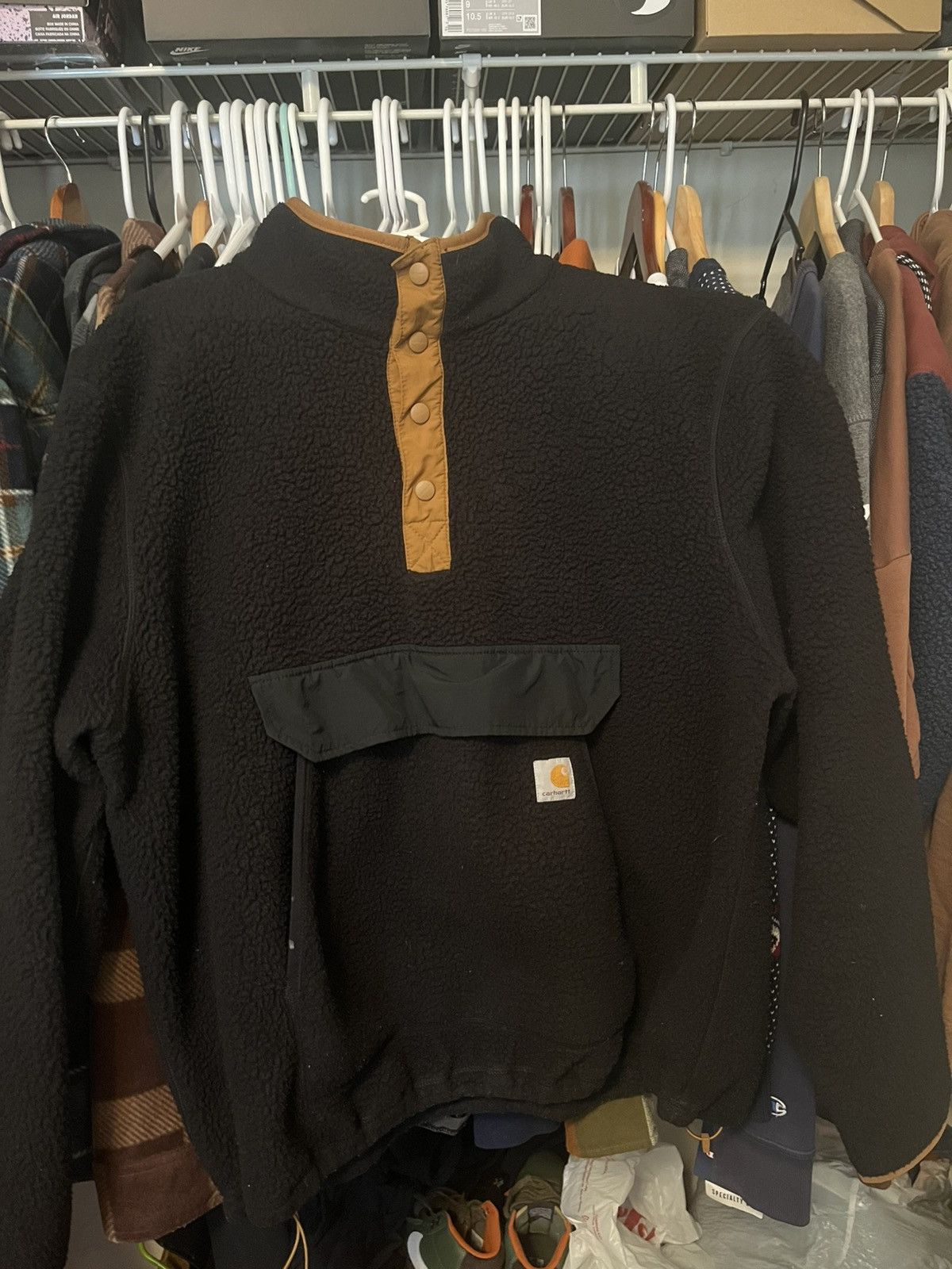 Carhartt Carhartt Relaxed Fit Sweater Sherpa Fleece Snap Front Size US XL / EU 56 / 4 - 2 Thumbnail