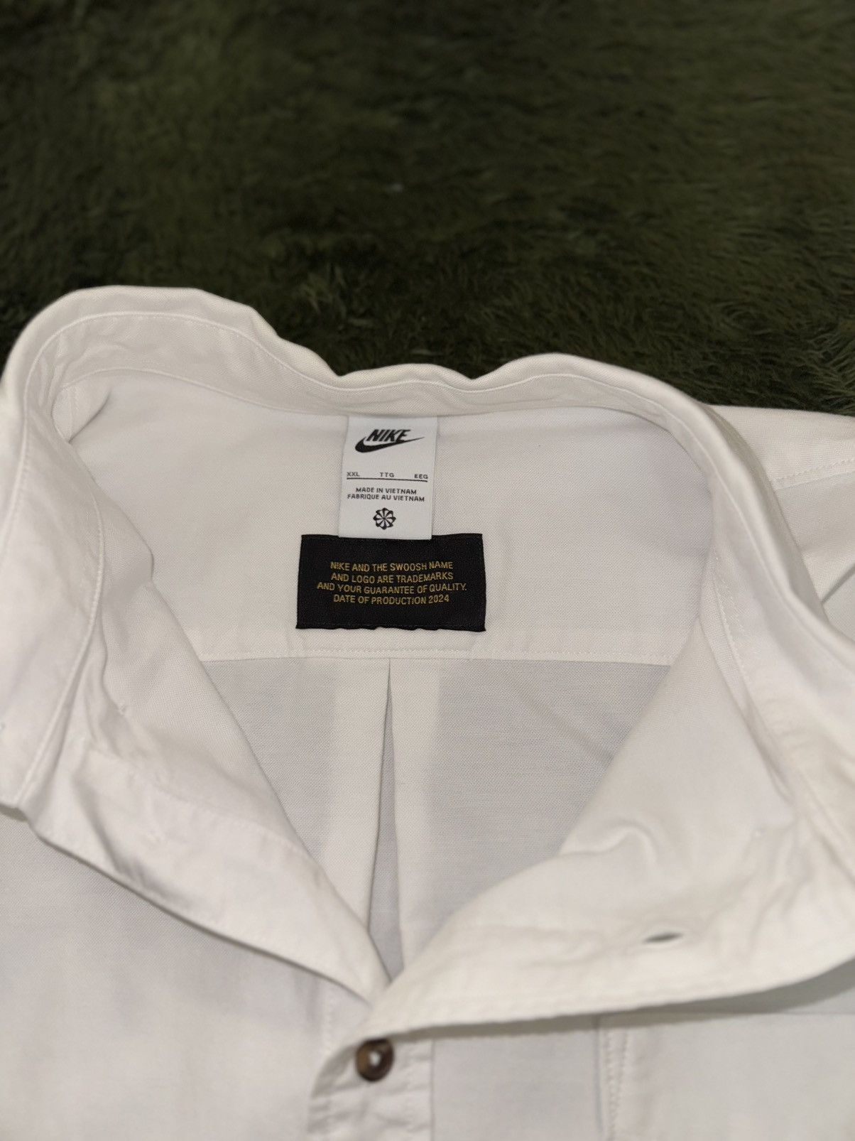 Nike [XXL] Nike Life Oxford Classic Fit Cotton Shirt White Size US XXL / EU 58 / 5 - 7 Thumbnail