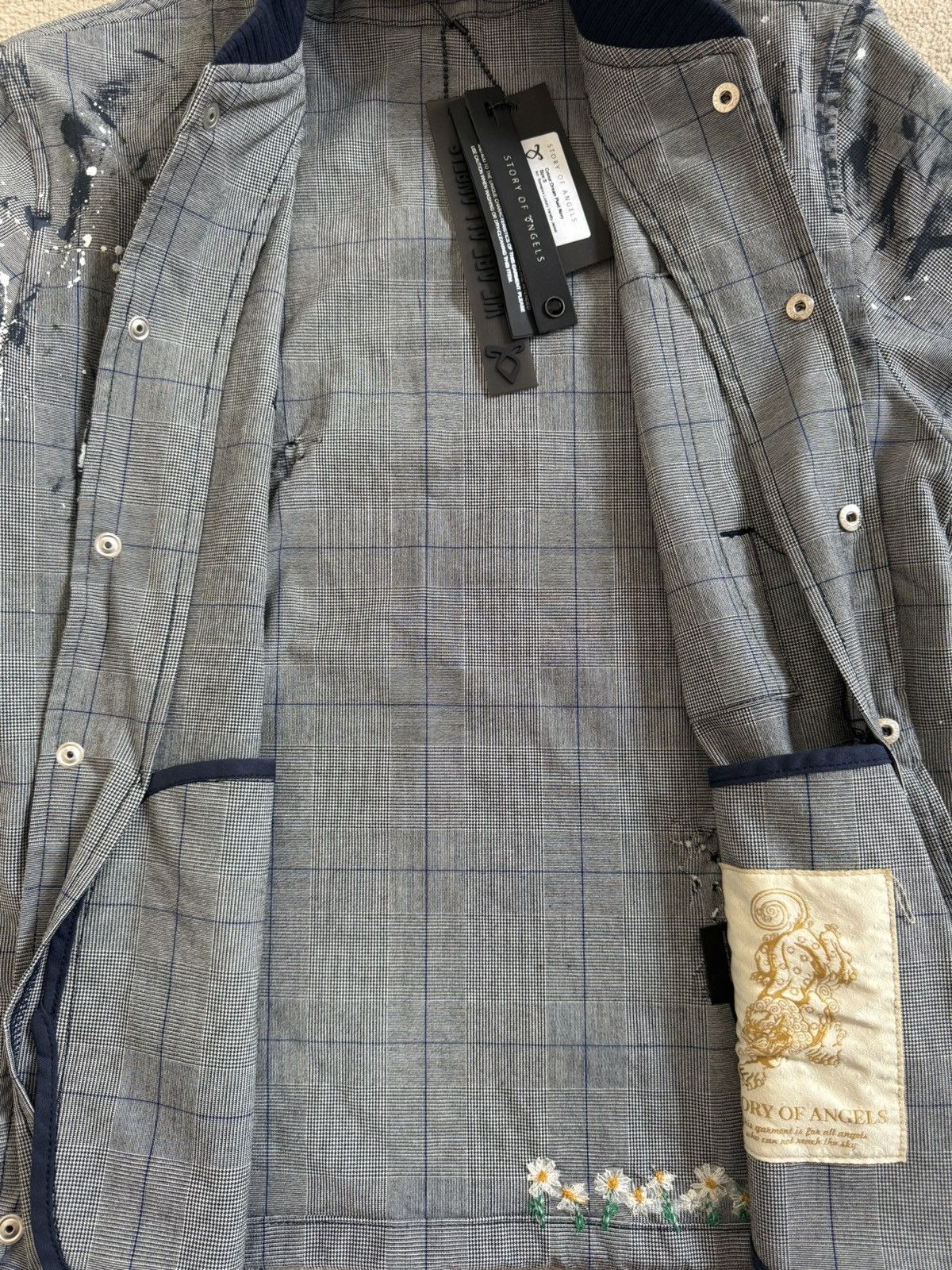 Other Paint Splatter Plaid Jacket Archive Streetwear Size US S / EU 44-46 / 1 - 3 Thumbnail