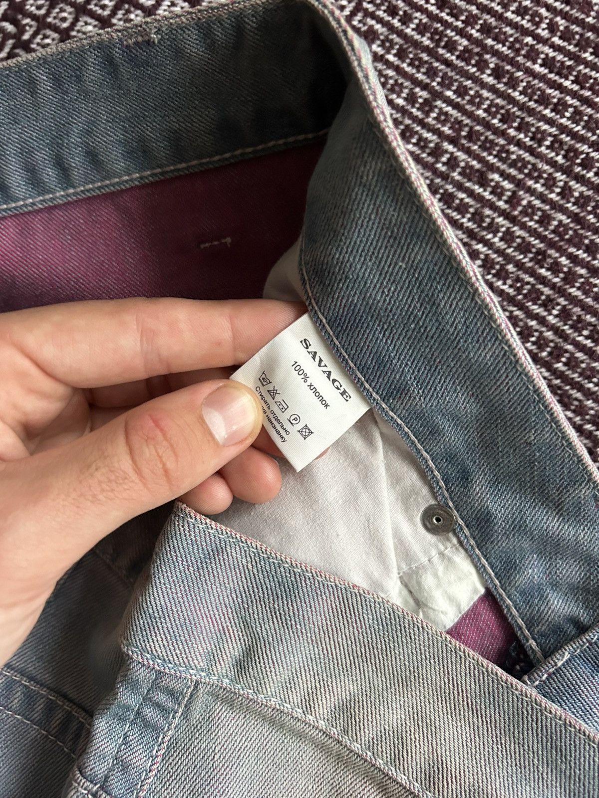 Vintage Vintage Savage Women Y2K Jeans Denim Faded Flare Pants Sz 46 Size 32" / US 10 / IT 46 - 6 Thumbnail