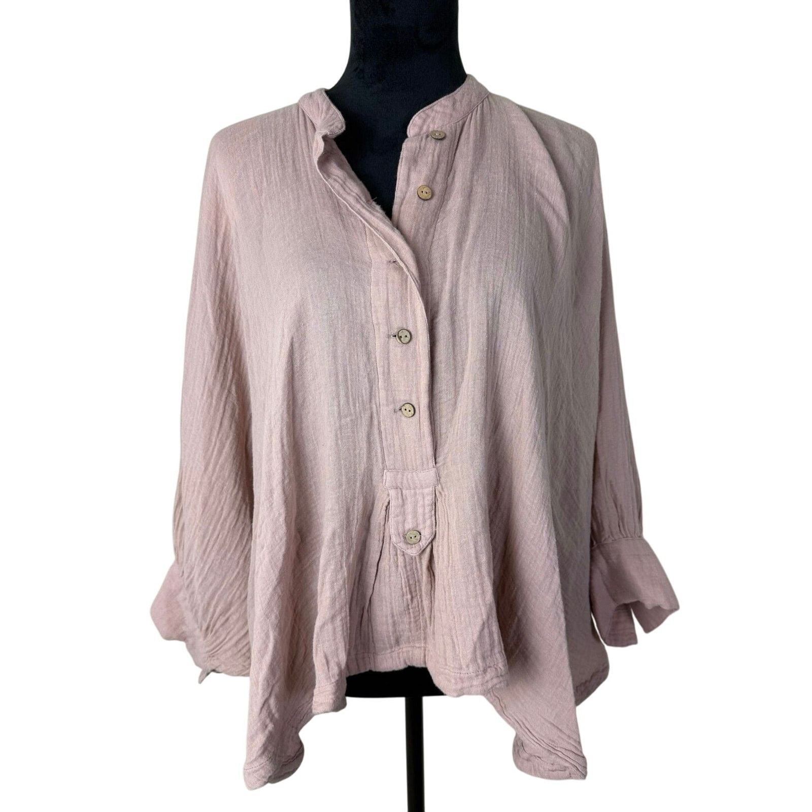 Free People Free People Traveler Top poncho-style blush size S/P Size S / US 4 / IT 40 - 1 Thumbnail