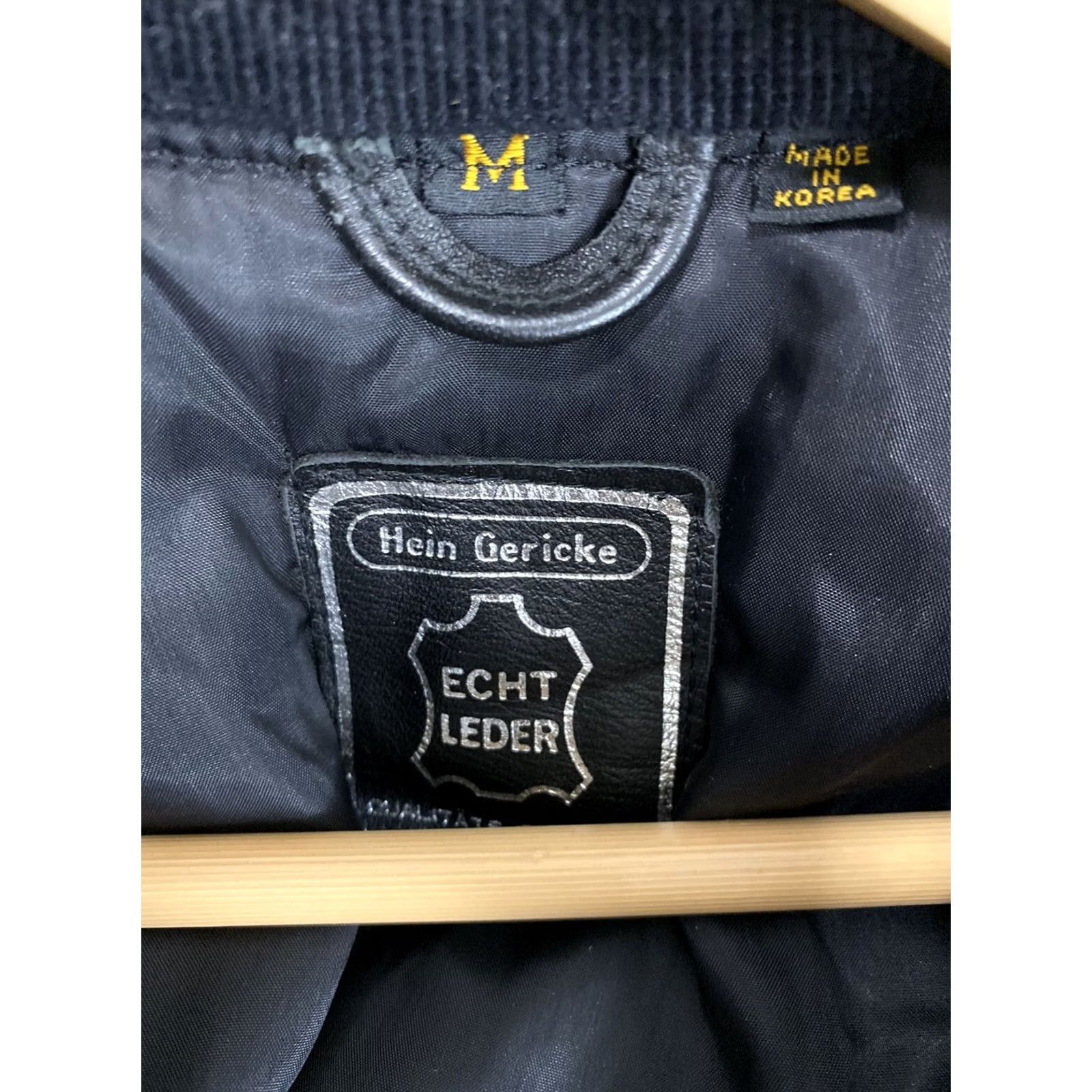 Shein VTG Hein Gericke Cafe Racer Motorcycle Leather Jacket Knight M Black Charcoal Mens Jacket) Size US M / EU 48-50 / 2 - 4 Thumbnail