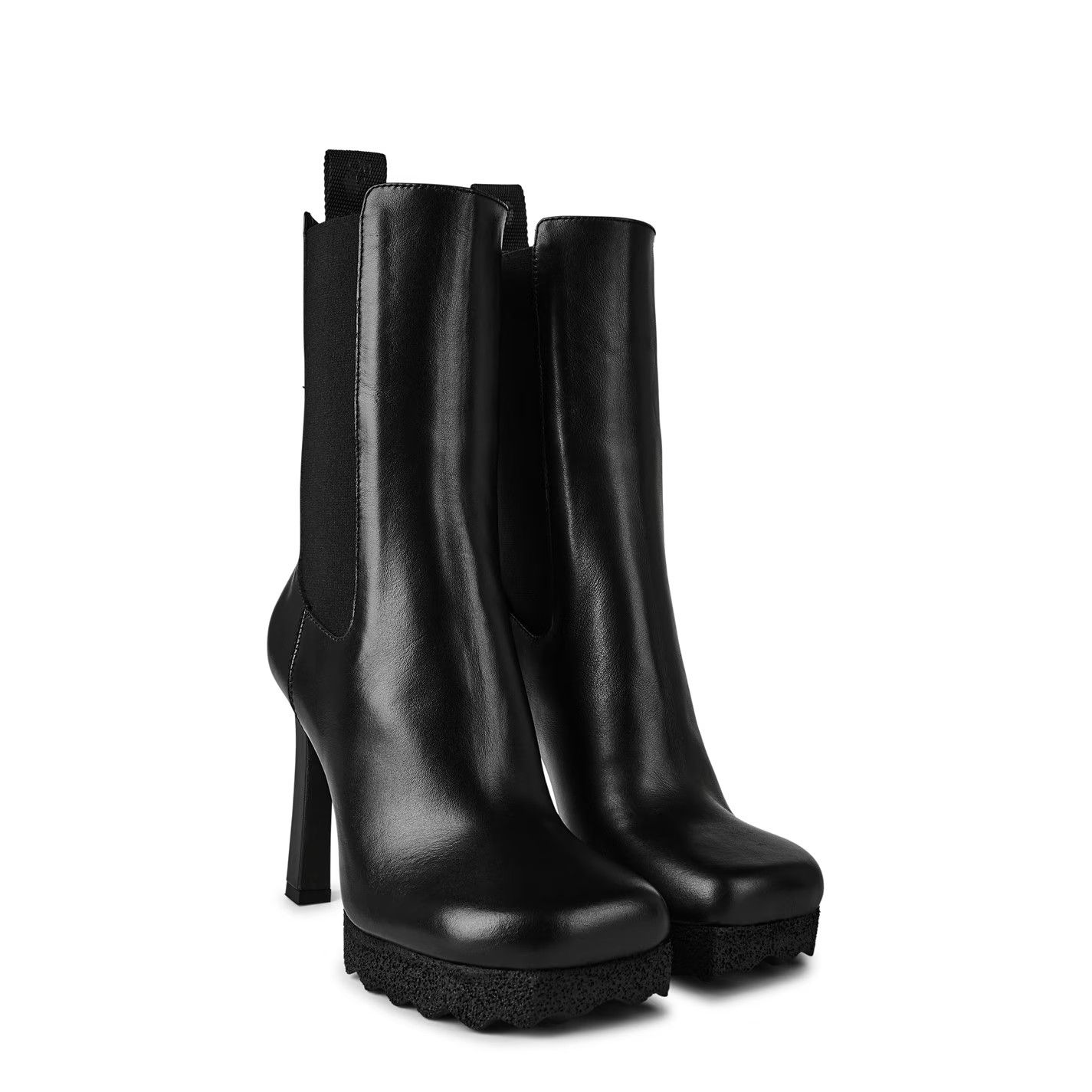 Off-White o1g2r1mq0125 Leather Heel Boots in Black Size US 11 / IT 41 - 3 Thumbnail