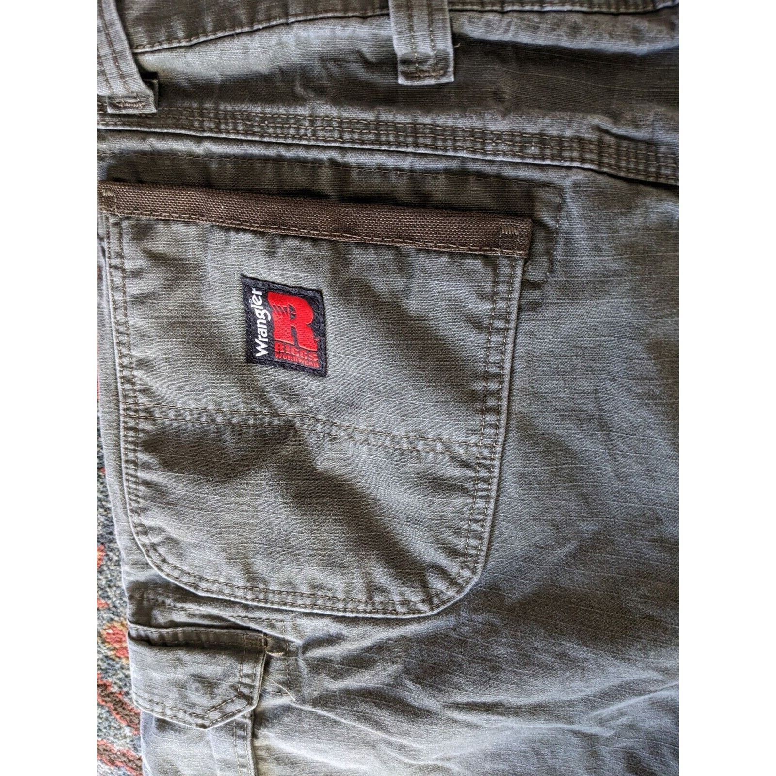 Wrangler Wrangler Riggs Grungy Work Pants 40 X 30 Green Cargo Ripstop Size US 40 / EU 56 - 6 Thumbnail