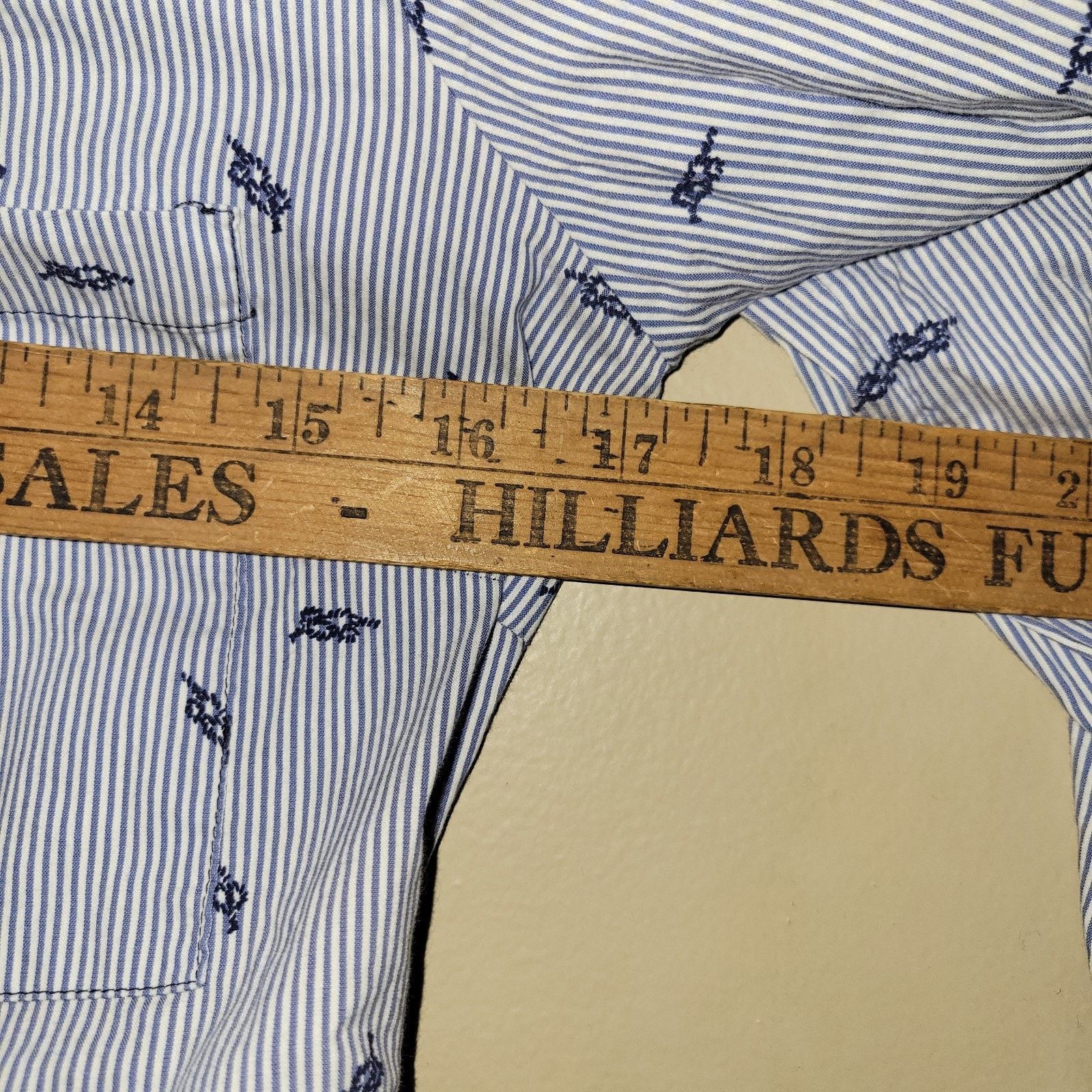 Zara ZARA Basic M Blue White Pinstriped Cotton Blend Shirt Boat Size M / US 6-8 / IT 42-44 - 11 Thumbnail
