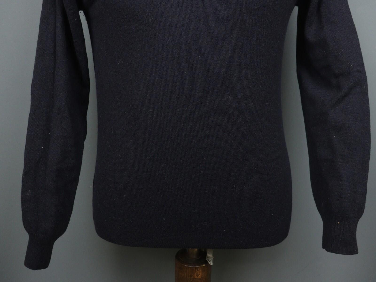 Boggi Boggi Black 100% Wool Tight Knit V-Neck Sweater Size M Size M / US 6-8 / IT 42-44 - 3 Thumbnail