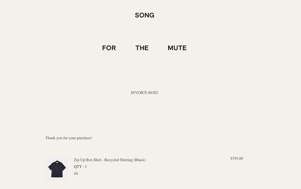 Song For The Mute Song For The Mute Zip Up Box Short Sleeve Black Shirt Size US S / EU 44-46 / 1 - 2 Thumbnail