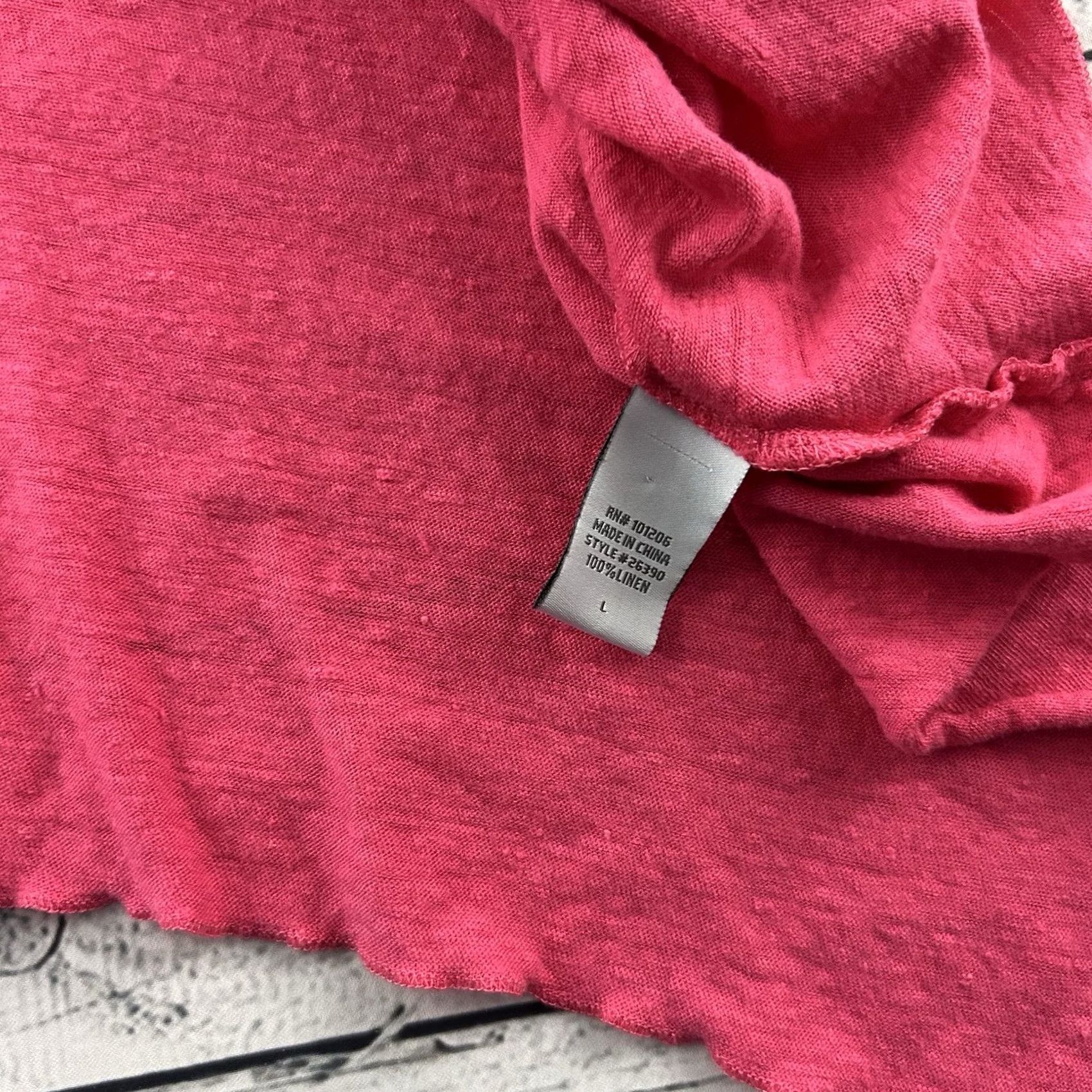 Soft Surroundings Soft Surroundings Blouse Shirt Linen Pink Women's L, 100% Linen Top, Cold Shoulder, Large, Pink, Womens Size L / US 10 / IT 46 - 5 Thumbnail