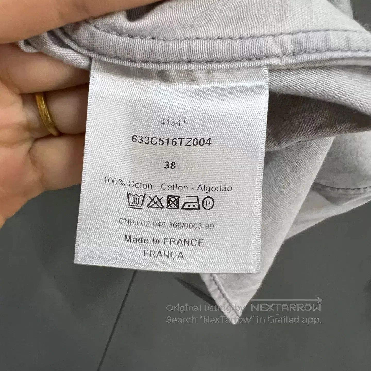 Dior Gray Long-Sleeve Button-Up Shirt. Size US S / EU 44-46 / 1 - 3 Thumbnail
