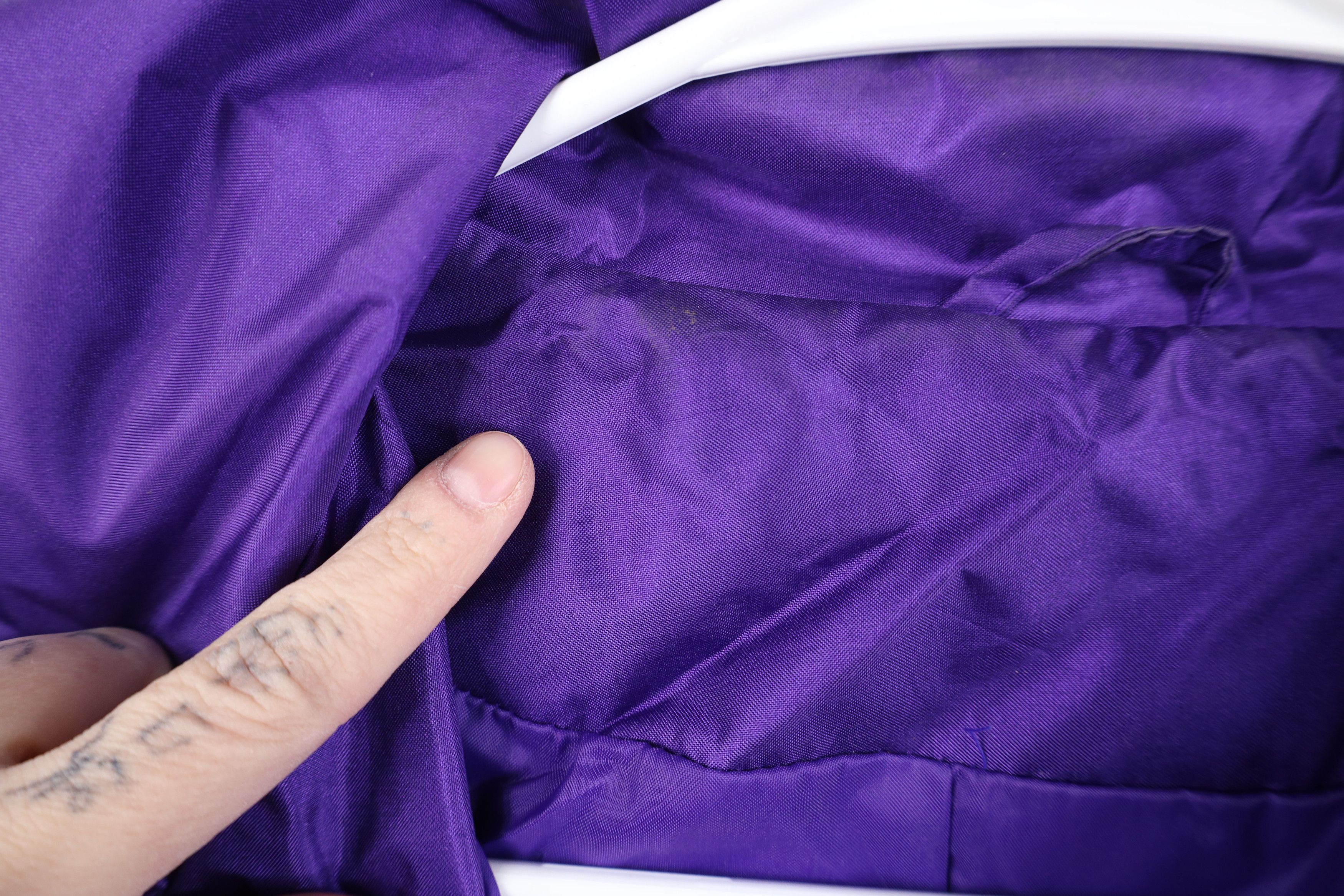 Vintage Vintage 90s Pelle Belted Trench Coat Rain Jacket Purple Size XXL / US 16-18 / IT 52-54 - 9 Thumbnail