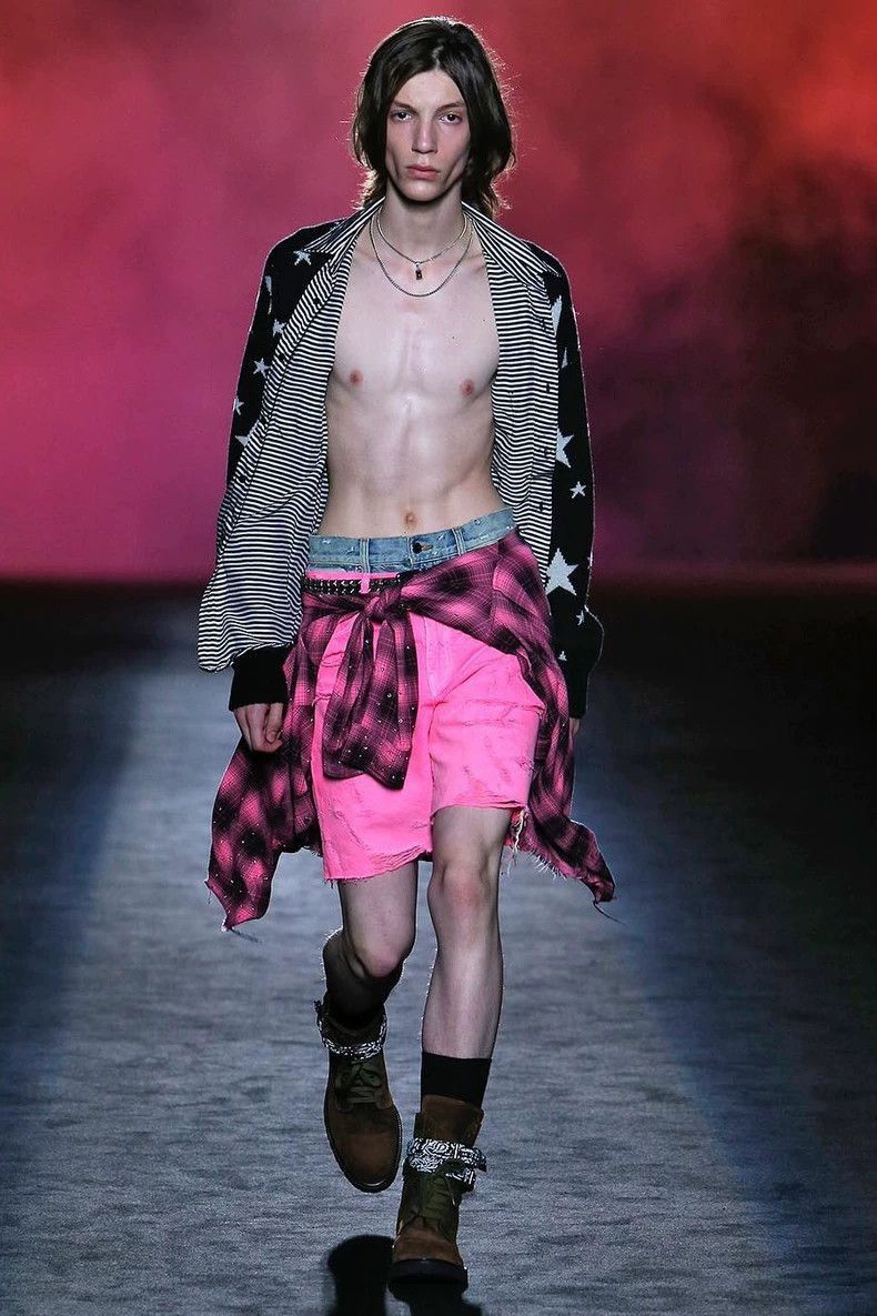 Amiri Amiri19SS show pink rhinestone rivet shirt-2506 Size US S / EU 44-46 / 1 - 8 Thumbnail