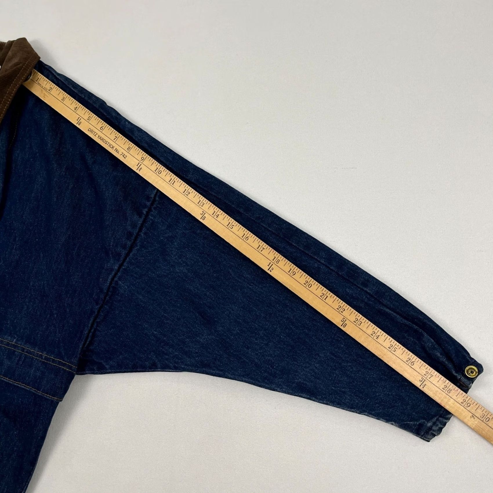 Denime VTG Pioneer Wear Long Denim Jacket Size 12 L/XL Jacket Women Blue 90s Rockability Size XL / US 12-14 / IT 48-50 - 7 Thumbnail
