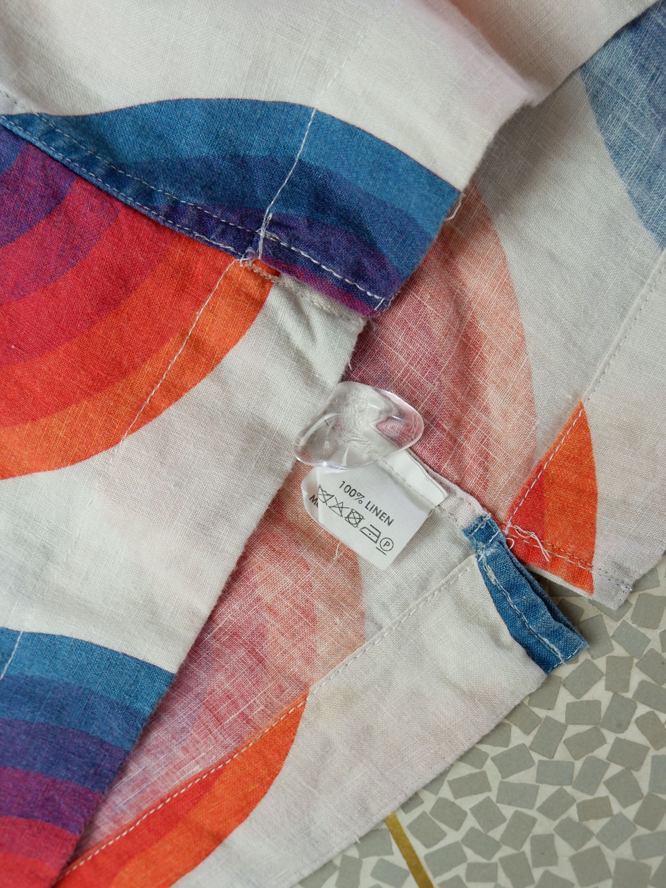 Dries Van Noten Last drop! Dries van Noten wave Verner Panton linen shirt Size US L / EU 52-54 / 3 - 9 Thumbnail