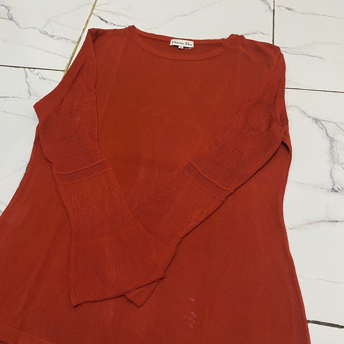 Christian Dior Monsieur Vtg 90s Christian Dior Rayon Knit Longsleeve Size M / US 6-8 / IT 42-44 - 4 Thumbnail