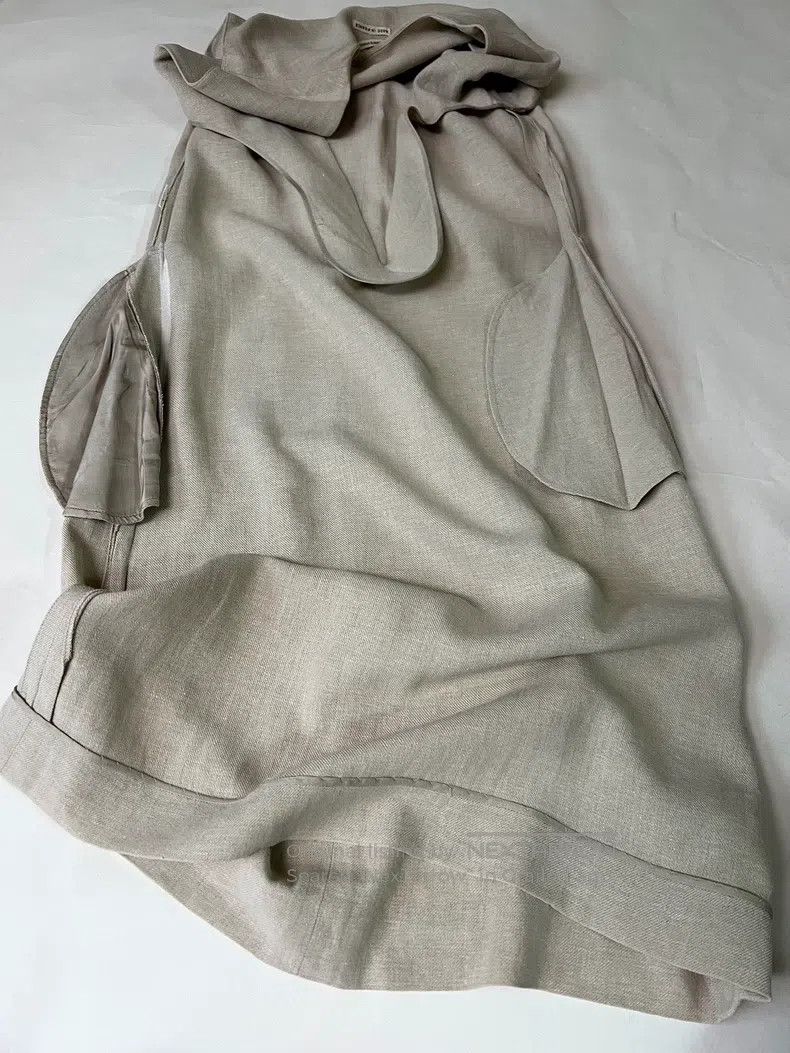 Hermes Hermes Deep V Large V Slub Linen Dress Size XS / US 0-2 / IT 36-38 - 4 Thumbnail