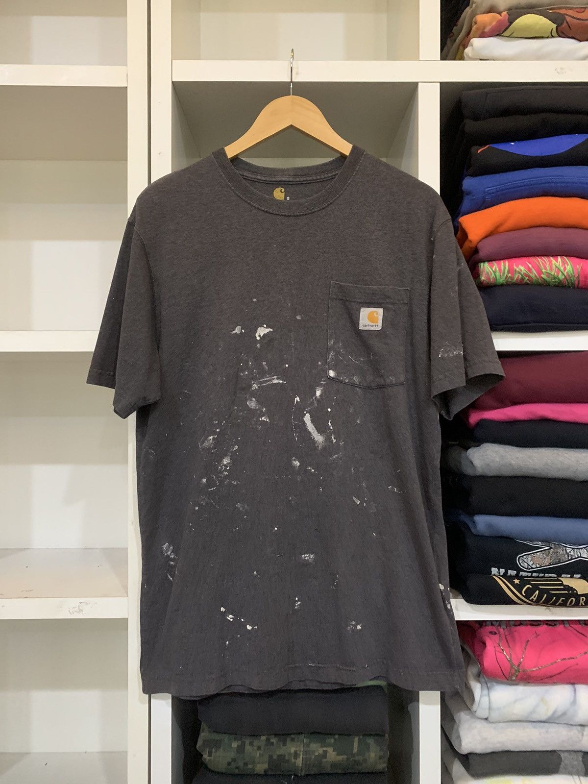 Carhartt × Vintage Vintage Carhartt Painting Custom Design Tee Size US S / EU 44-46 / 1 - 1 Thumbnail