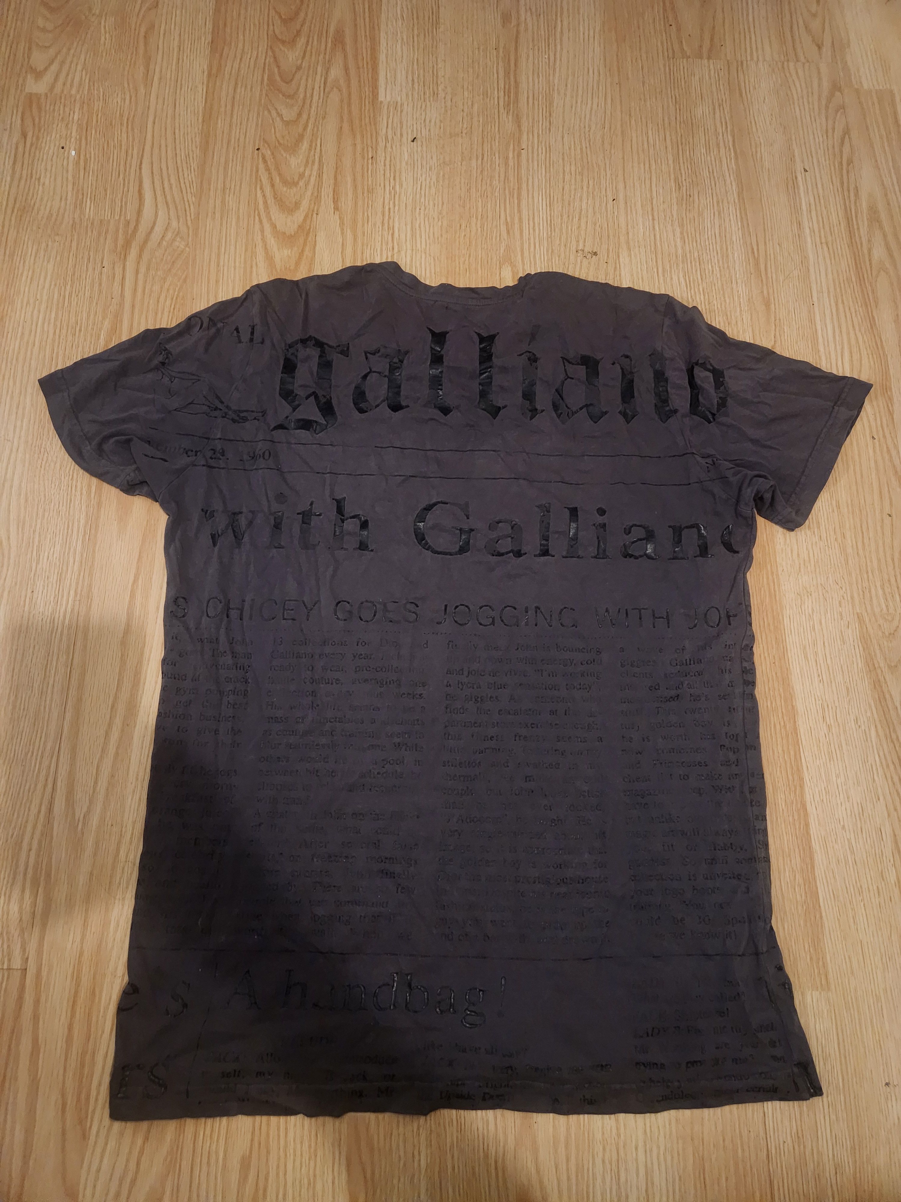 John Galliano John Galliano Gazette Newsprint t shirt Size US L / EU 52-54 / 3 - 2 Thumbnail