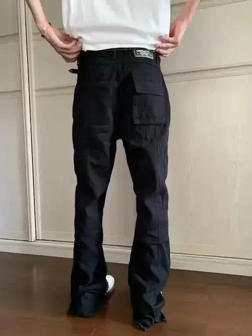 Hypebeast × Japanese Brand × Jean Wide Leg Flared Black Jeans Size US 32 / EU 48 - 2 Thumbnail