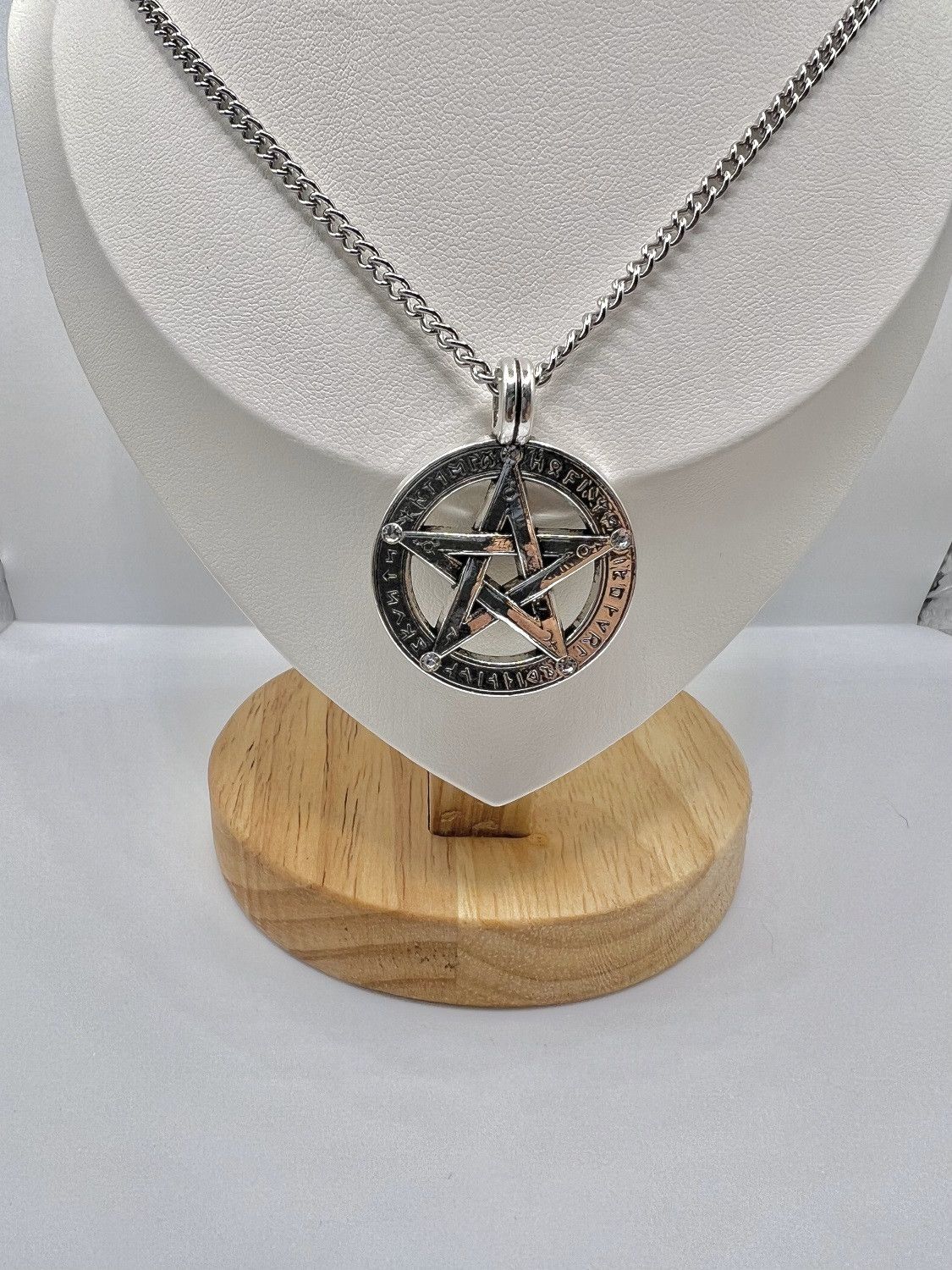 Jewelry Viking Star Silver Chain Necklace with Czs Size ONE SIZE - 3 Thumbnail