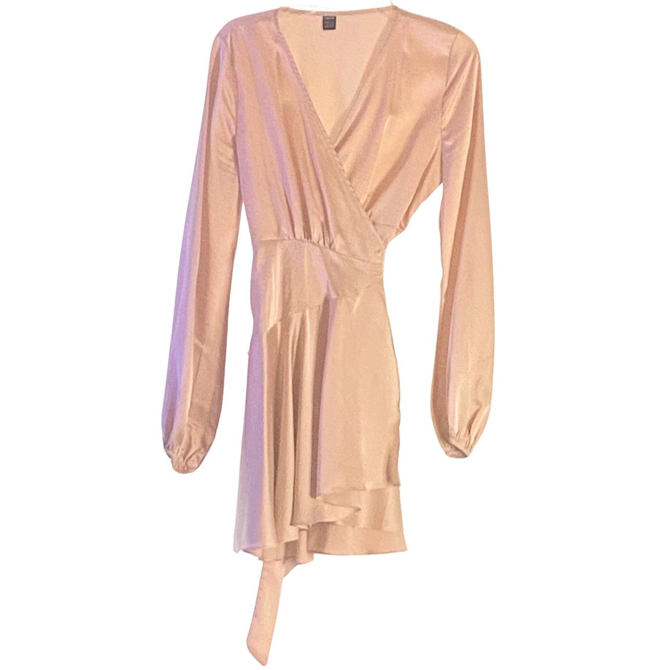 Shein Shein Satin Wrap Mini Dress Size L / US 10 / IT 46 - 1 Thumbnail
