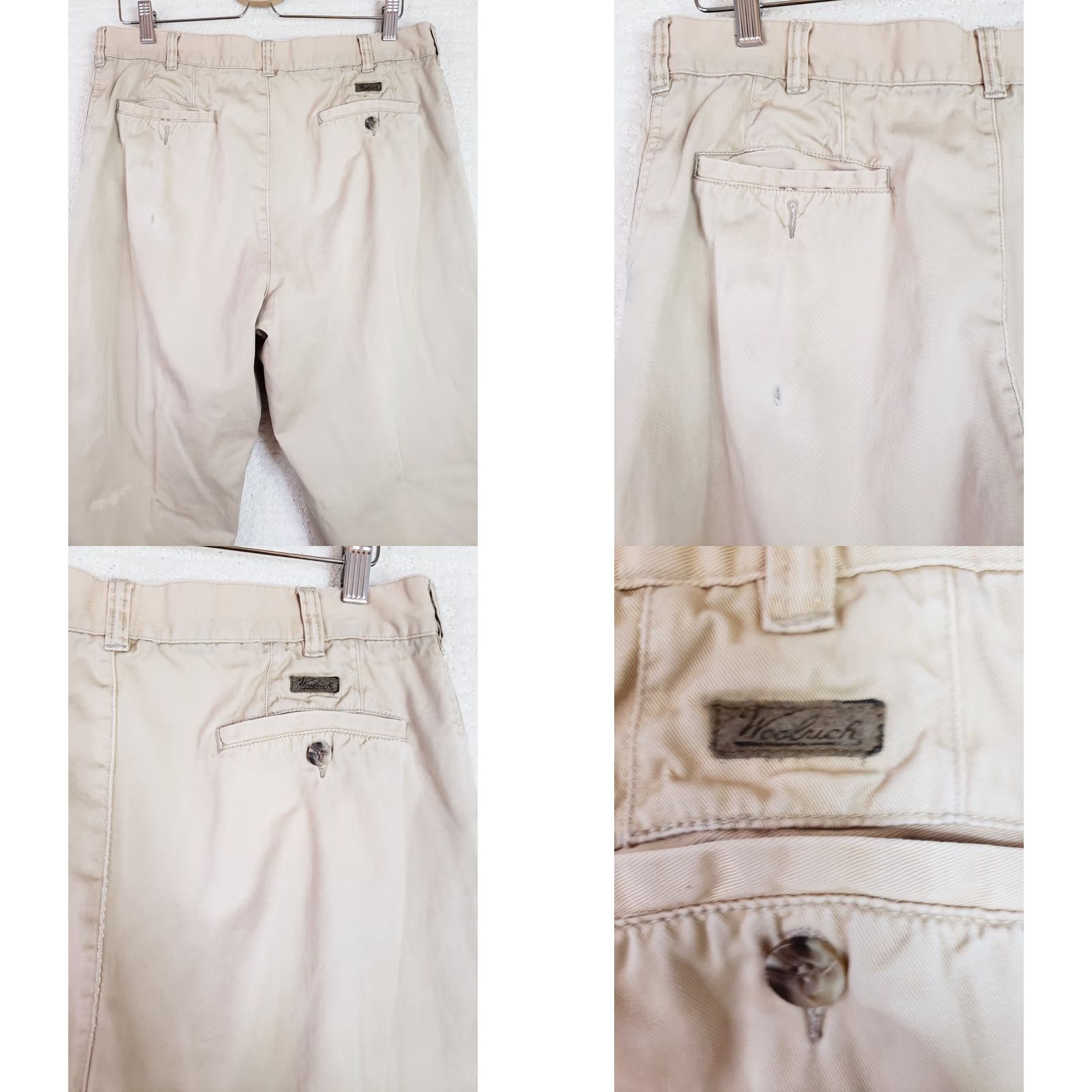 Vintage VINTAGE Woolrich Pants Men 34x29.5" Khaki Flannel Lined Workwear 90s Size US 34 / EU 50 - 8 Thumbnail