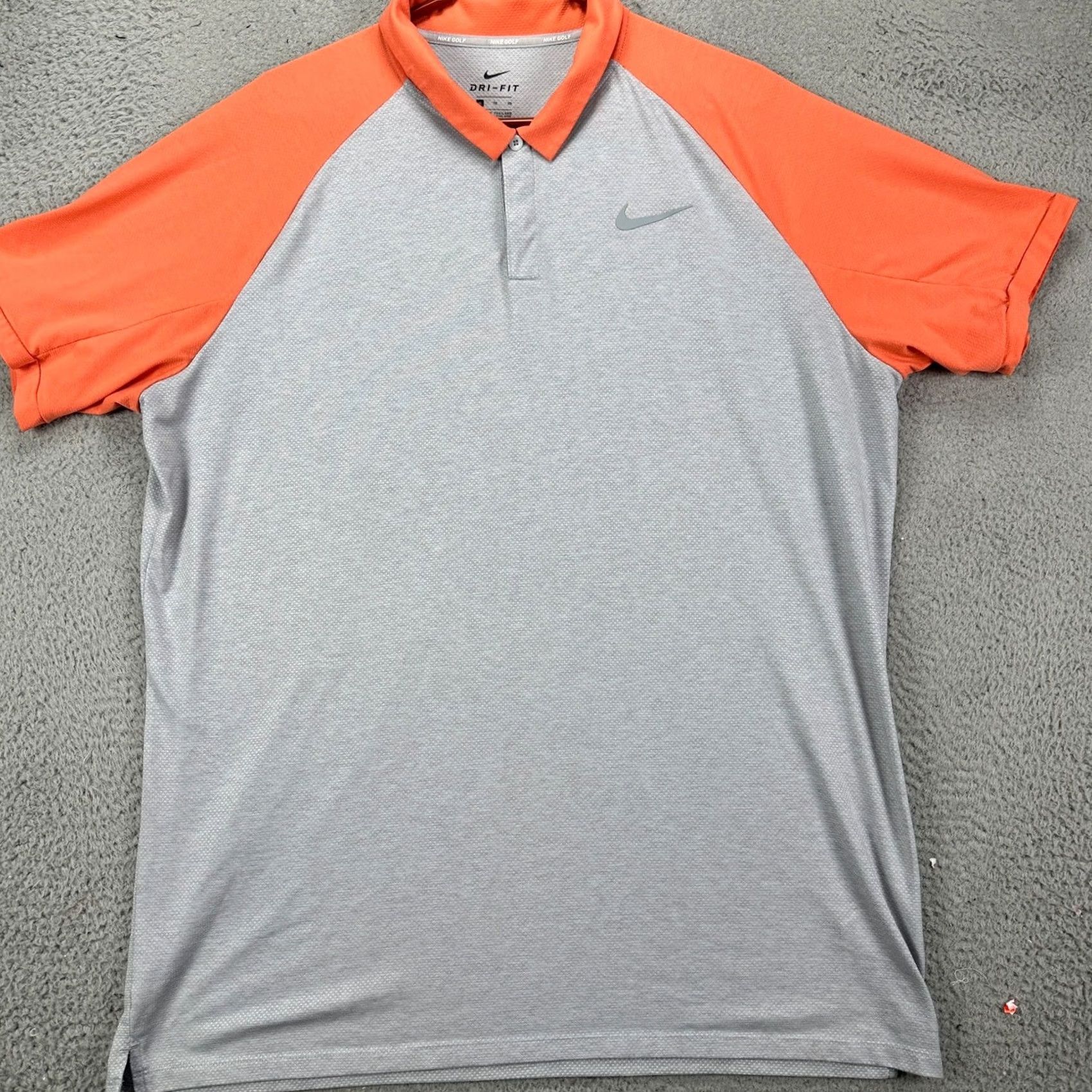 Nike Nike Golf Dri-FIT Polo Shirt Mens XL Gray Colorblock Swoosh Rugby Stretch Short Sleeve Size US XL / EU 56 / 4 - 3 Thumbnail