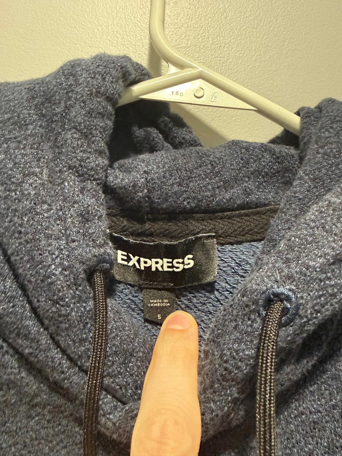 Express Express Pullover Hoodie Blue Men's Size Small Size US S / EU 44-46 / 1 - 3 Thumbnail
