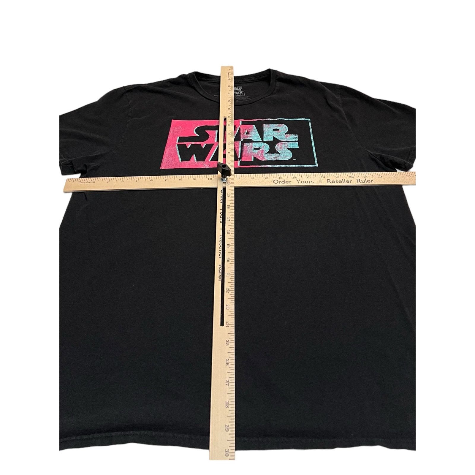 Star Wars Star Wars Vision Logo Black T-Shirt With Pink-Blue Size US XL / EU 56 / 4 - 6 Thumbnail
