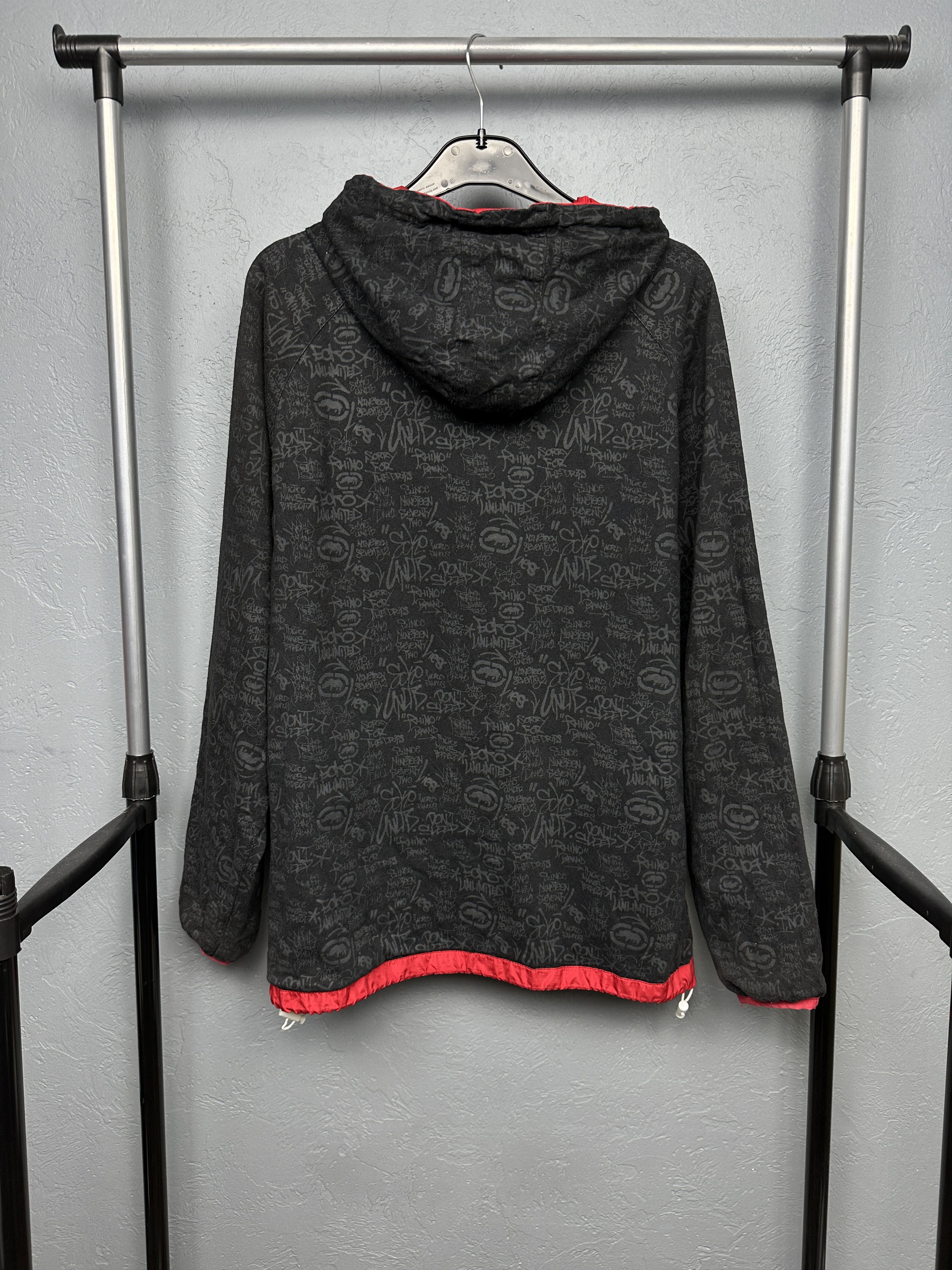 Ecko Unltd. Ecko Unlimited Mens Reversible Overprint Logo Hoodie Size US M / EU 48-50 / 2 - 5 Thumbnail